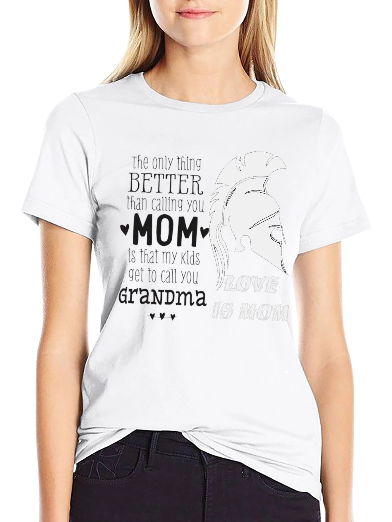 Love Is Mom Spartan Helmet T-Shirt