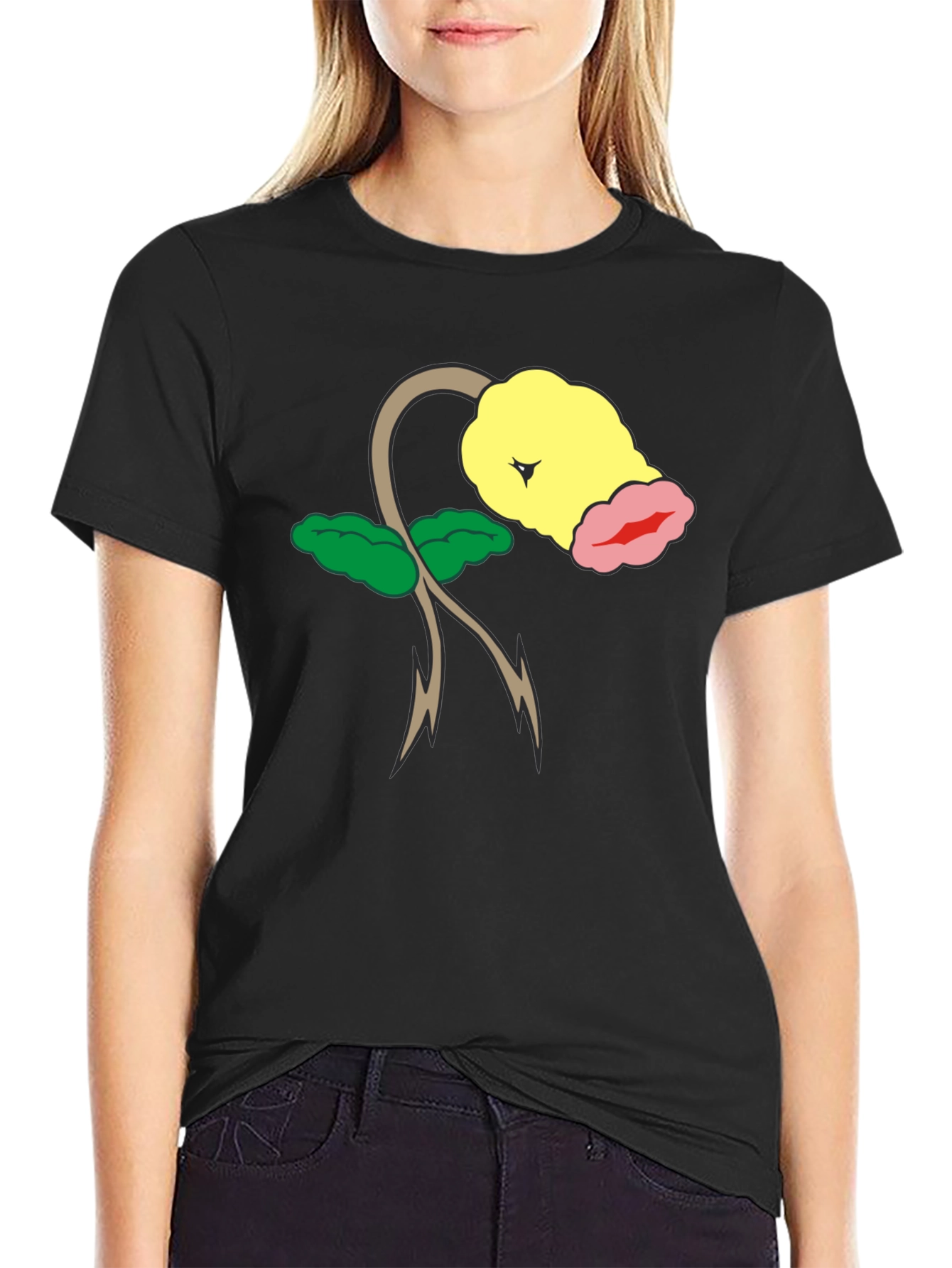 Bellsprout Pokemon Black T-Shirt