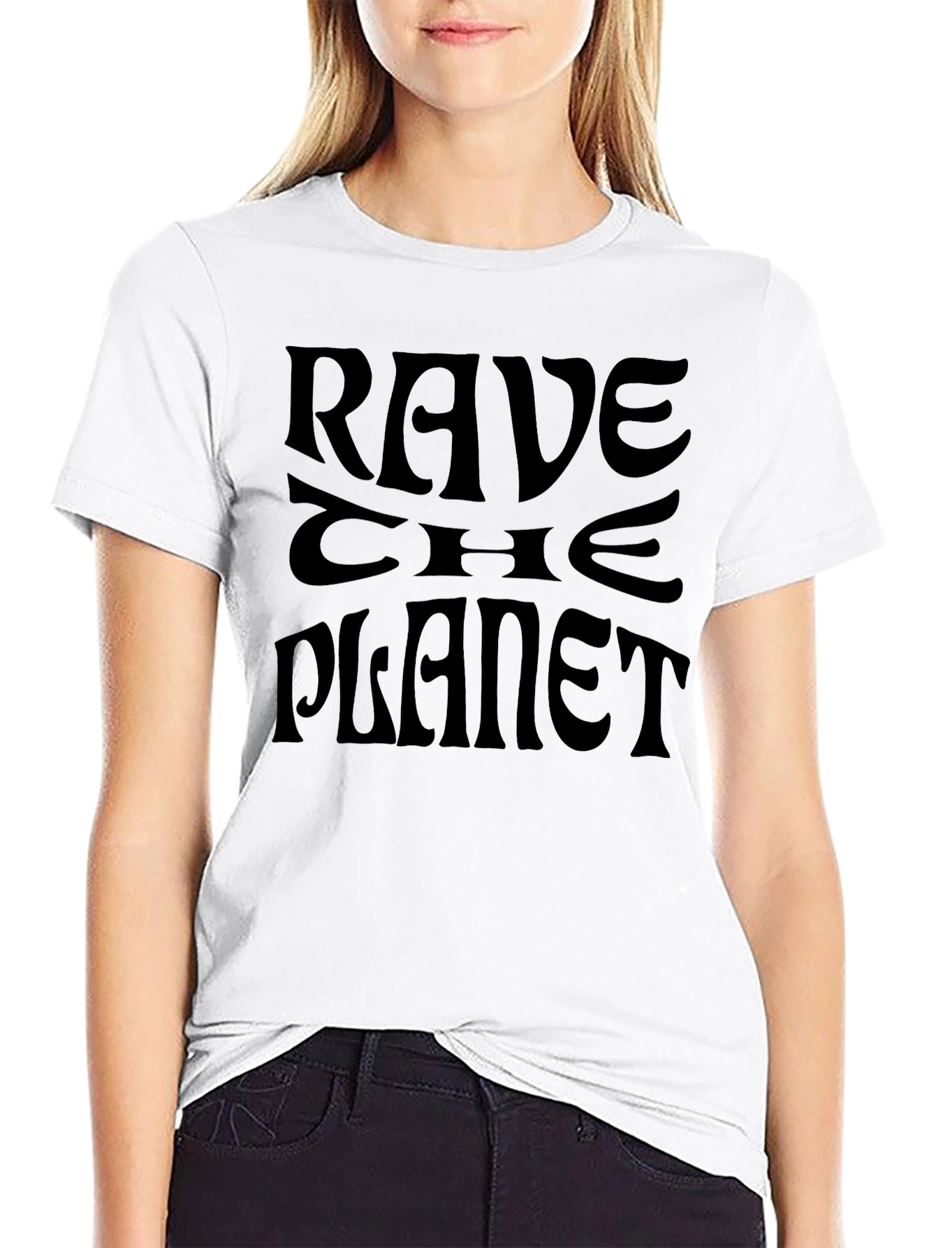 Rave the Planet Graphic T-Shirt - Black