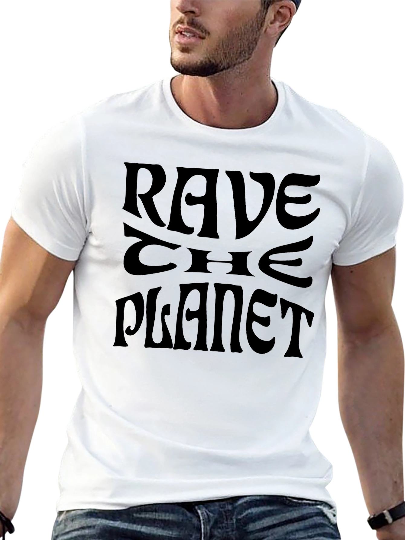 Rave the Planet Graphic T-Shirt - Black