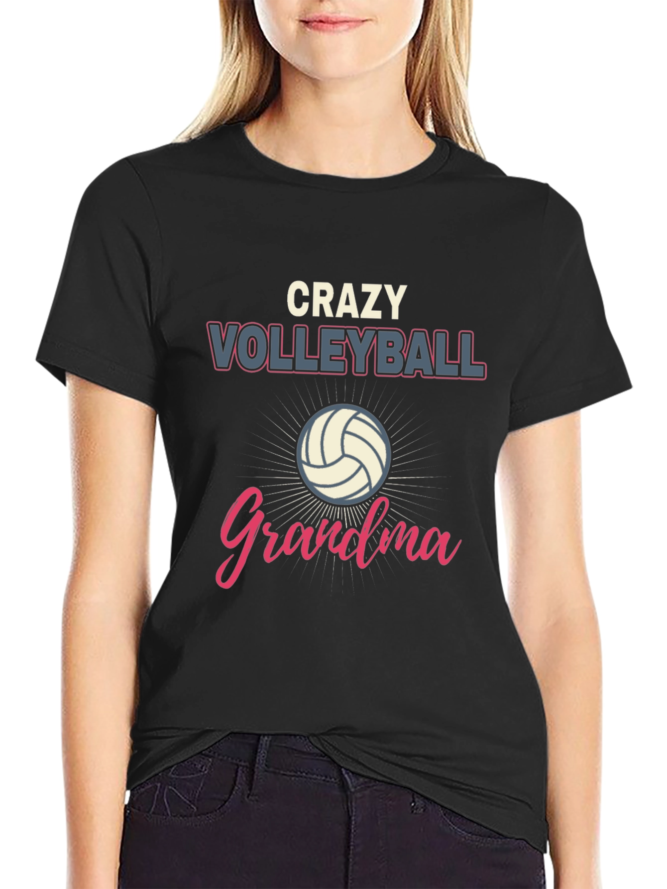 Crazy Volleyball Grandma T-Shirt