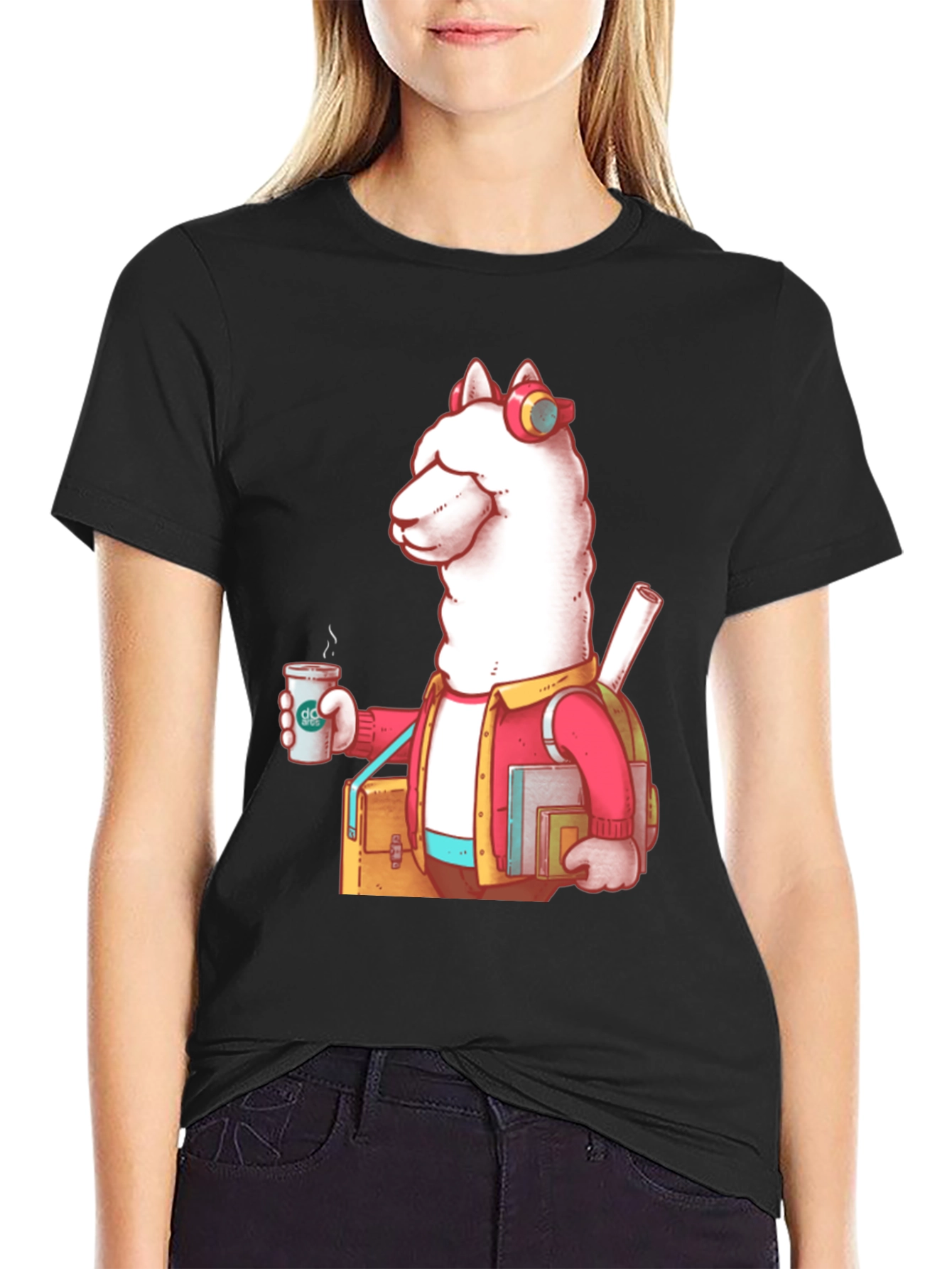 Cool Llama Student Graphic Tee