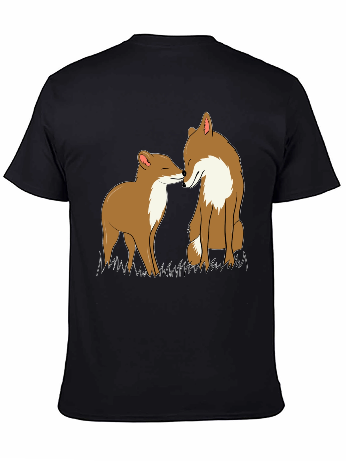 Fox Love Graphic Tee - Black Crew Neck