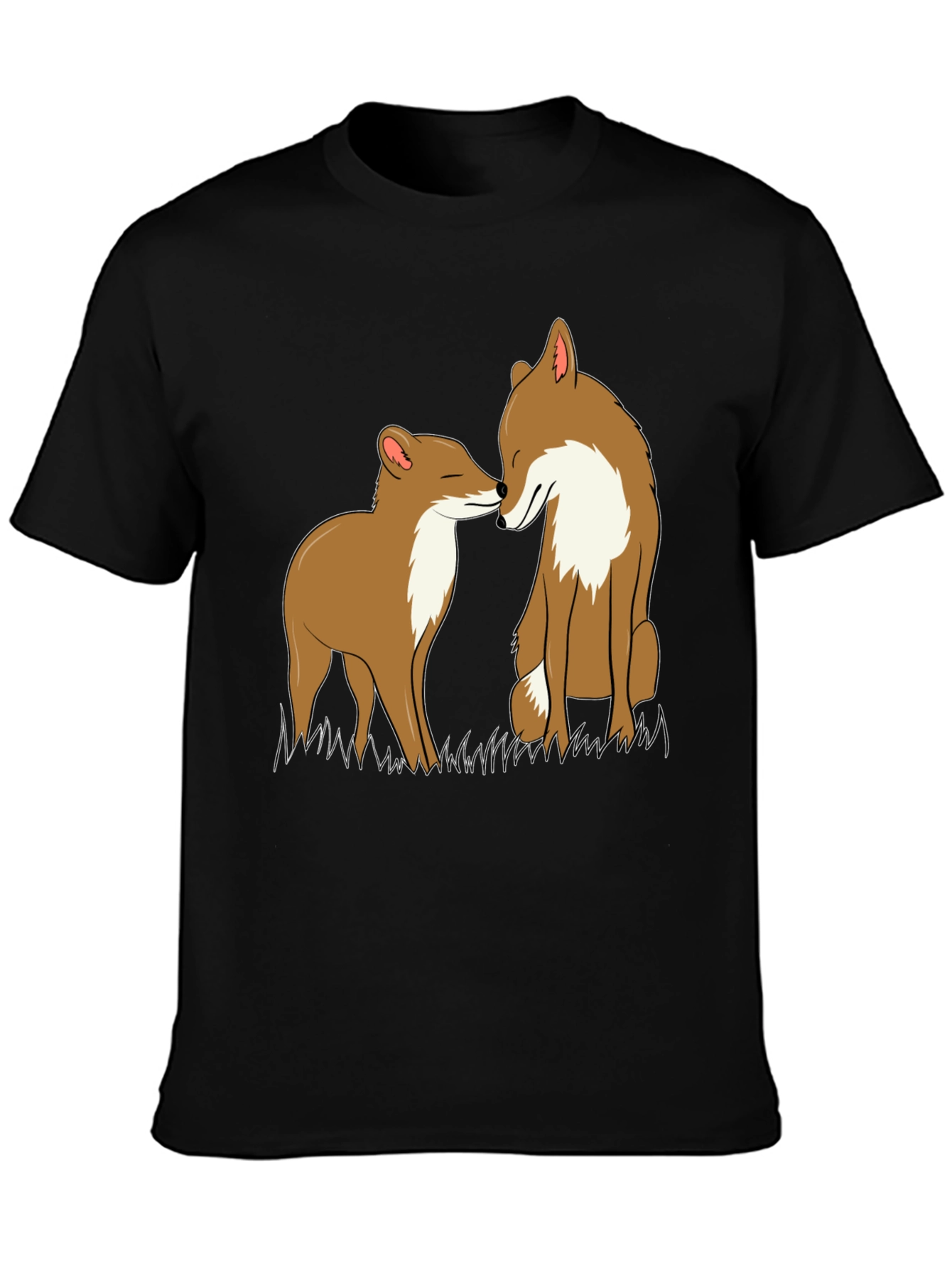 Fox Love Graphic Tee - Black Crew Neck