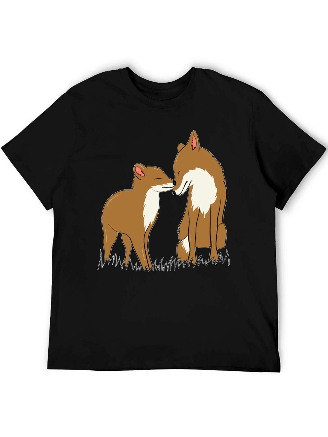 Fox Love Graphic Tee - Black Crew Neck