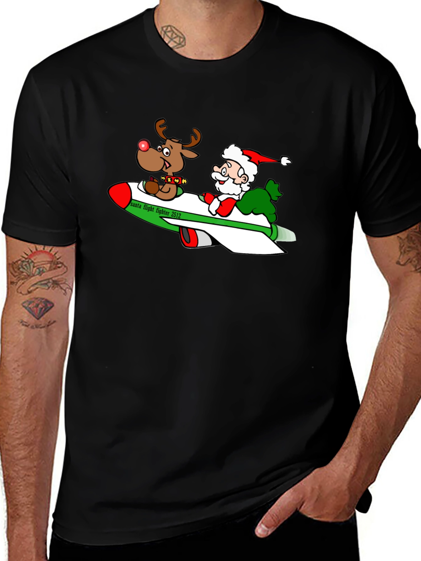 Festive Santas Flight T-Shirt