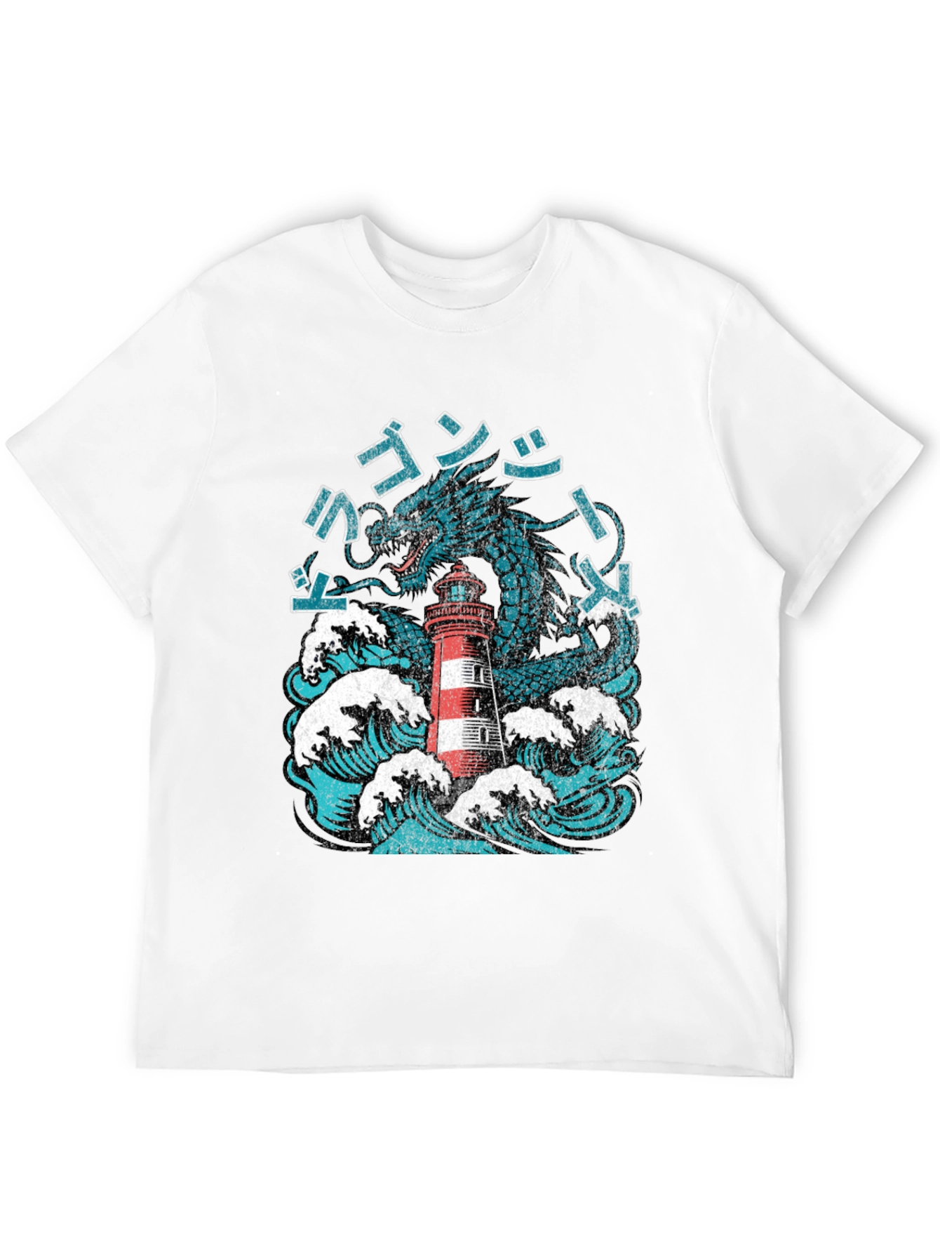 Dragon Lighthouse Graphic Tee - Unique Design