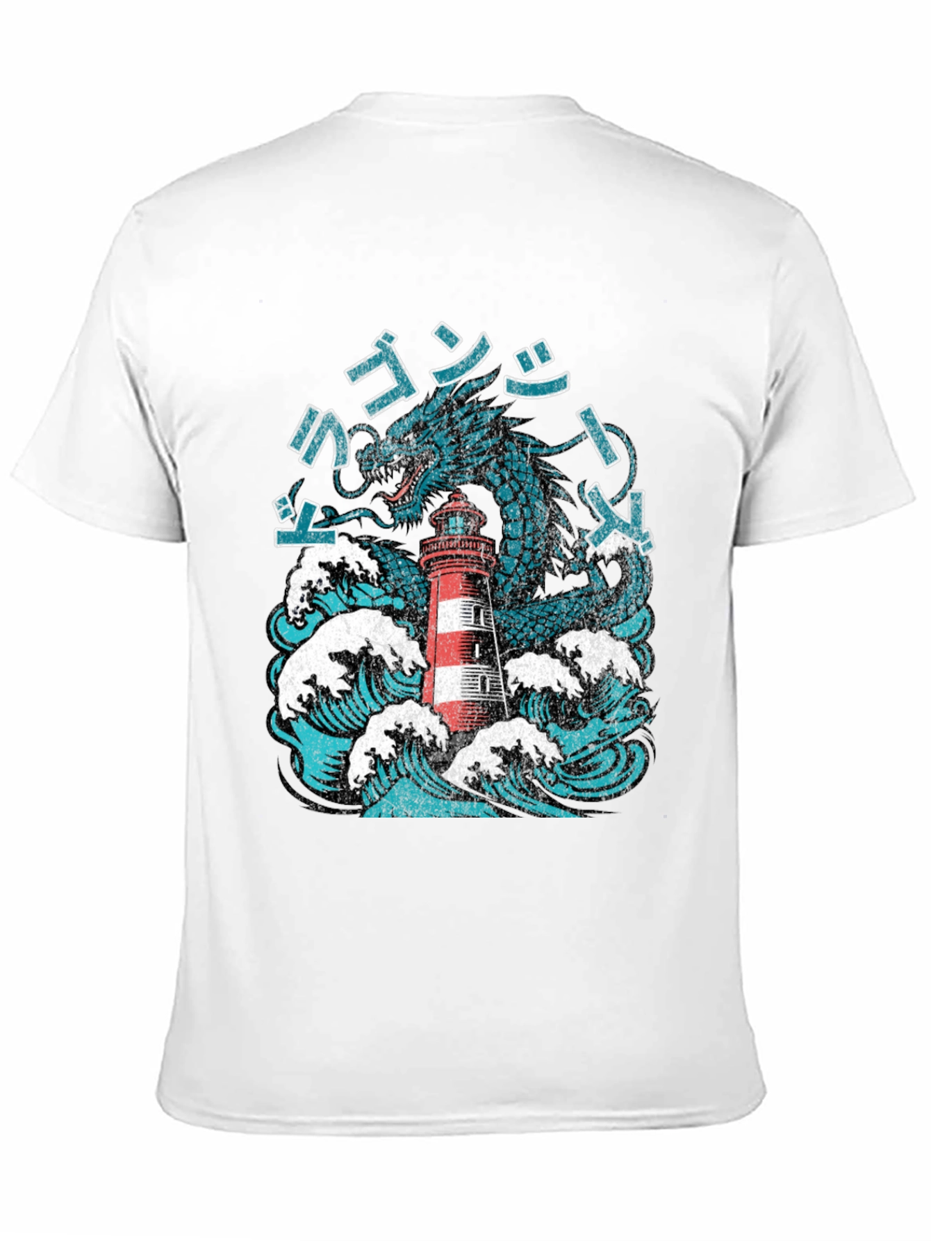 Dragon Lighthouse Graphic Tee - Unique Design