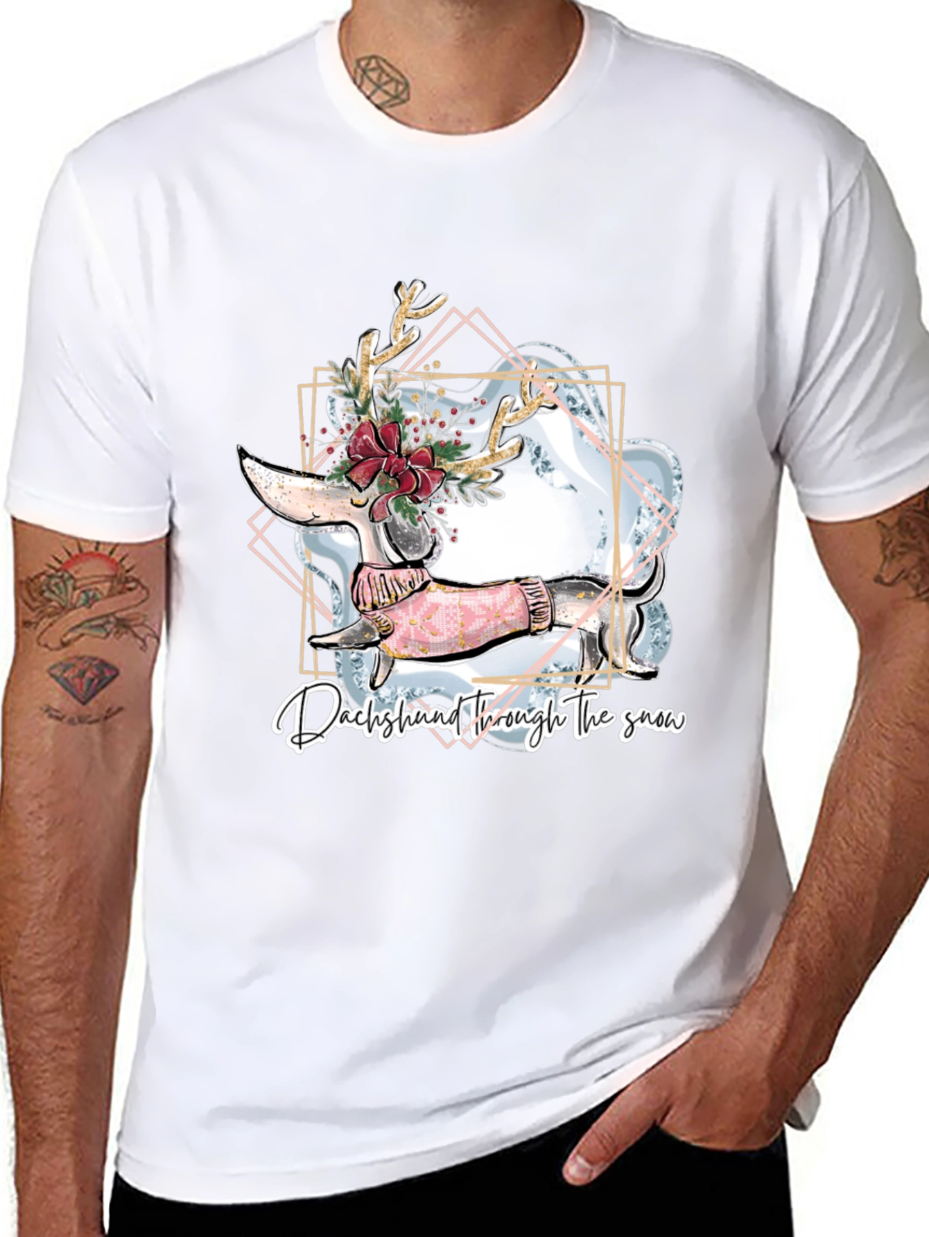 Dachshund Through the Snow Graphic T-Shirt