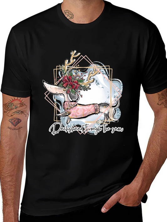 Dachshund Through the Snow Graphic T-Shirt