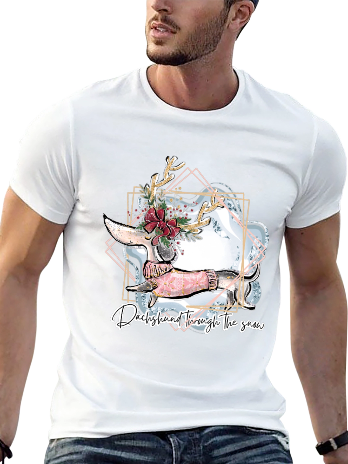 Dachshund Through the Snow Graphic T-Shirt