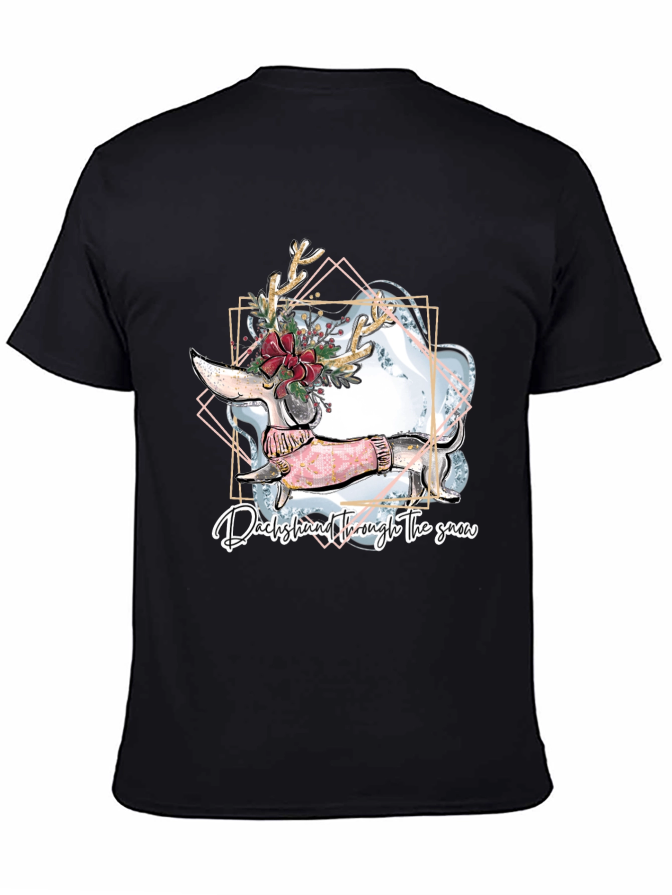 Dachshund Through the Snow Graphic T-Shirt