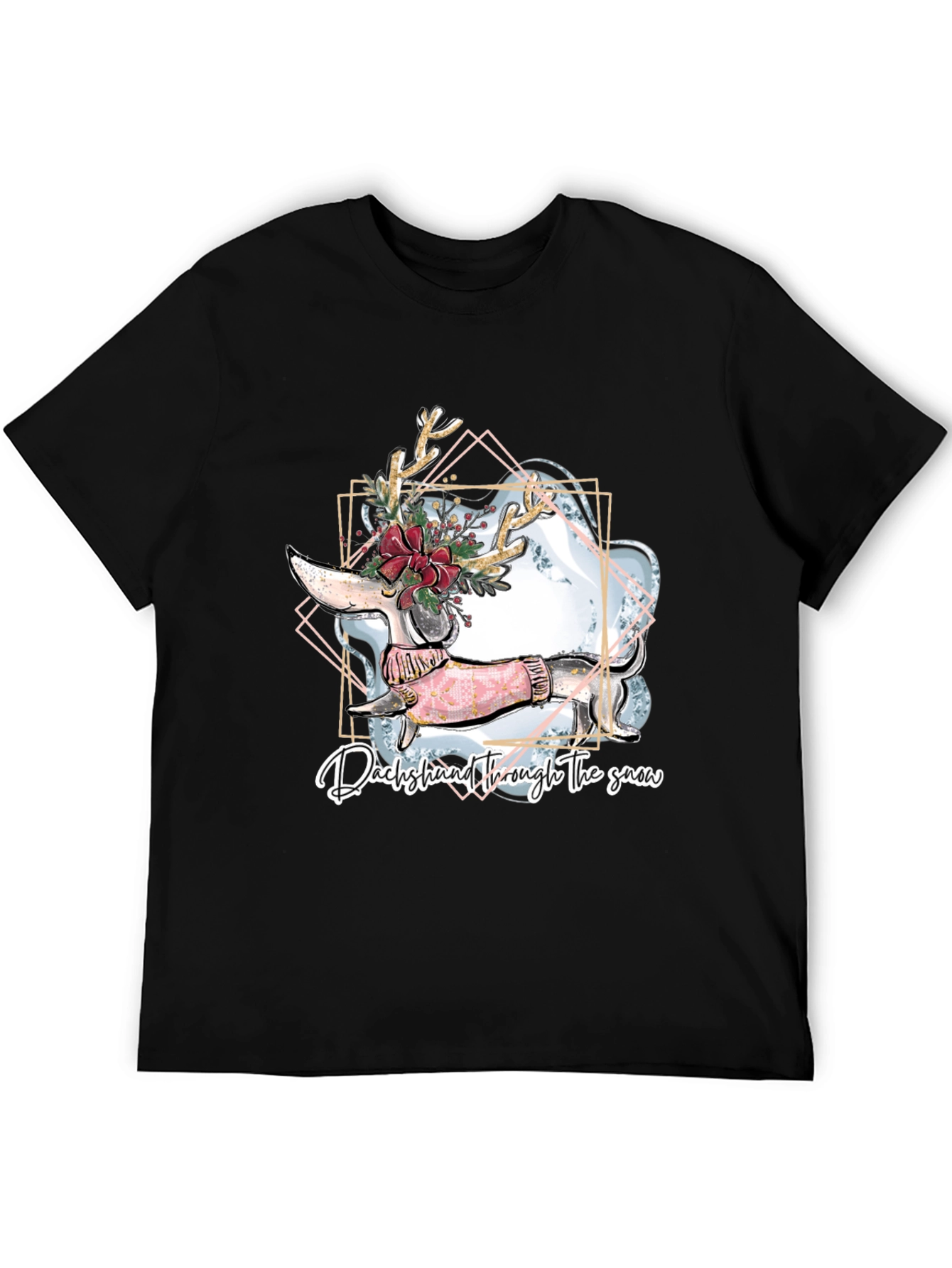 Dachshund Through the Snow Graphic T-Shirt