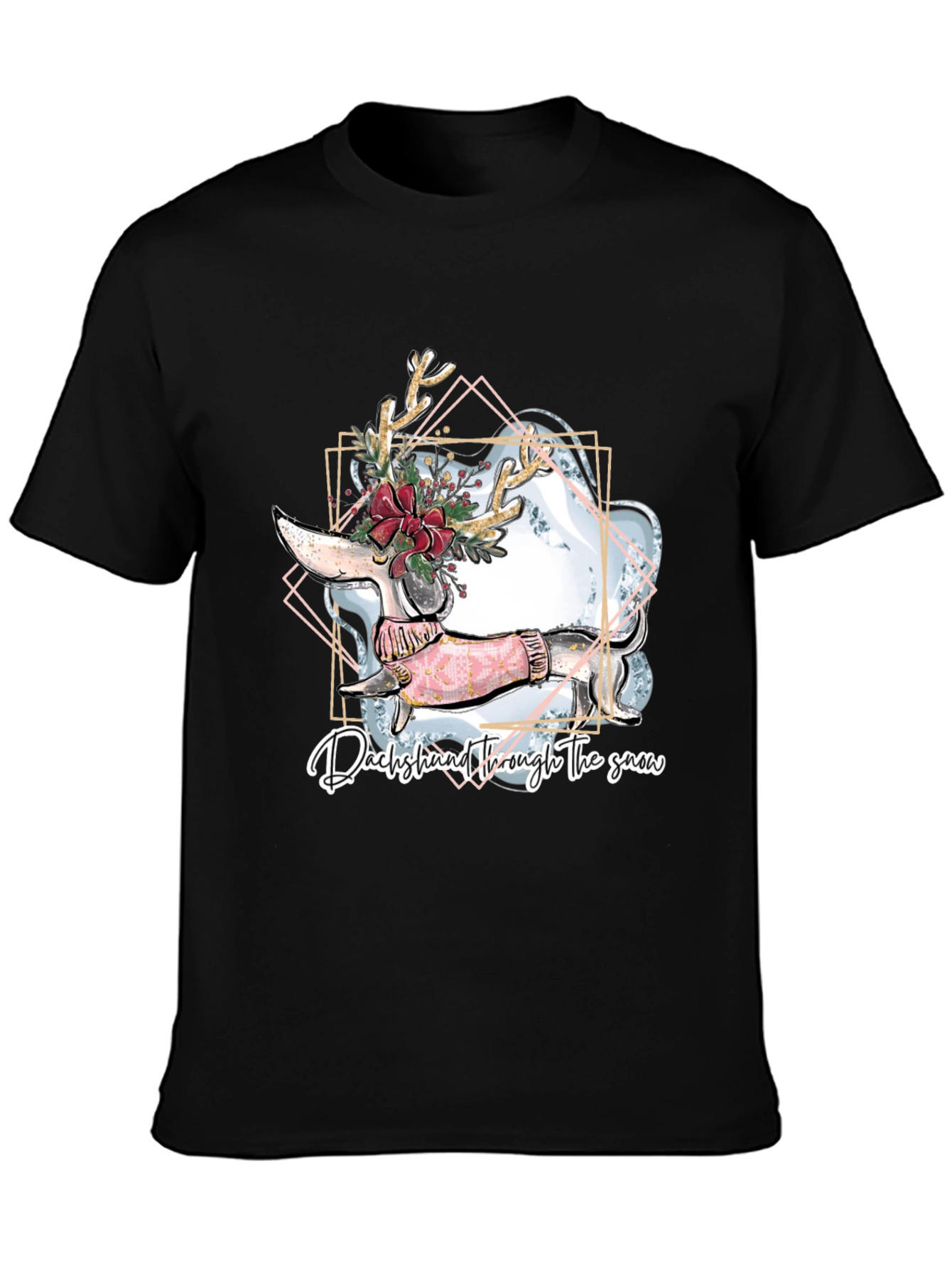 Dachshund Through the Snow Graphic T-Shirt