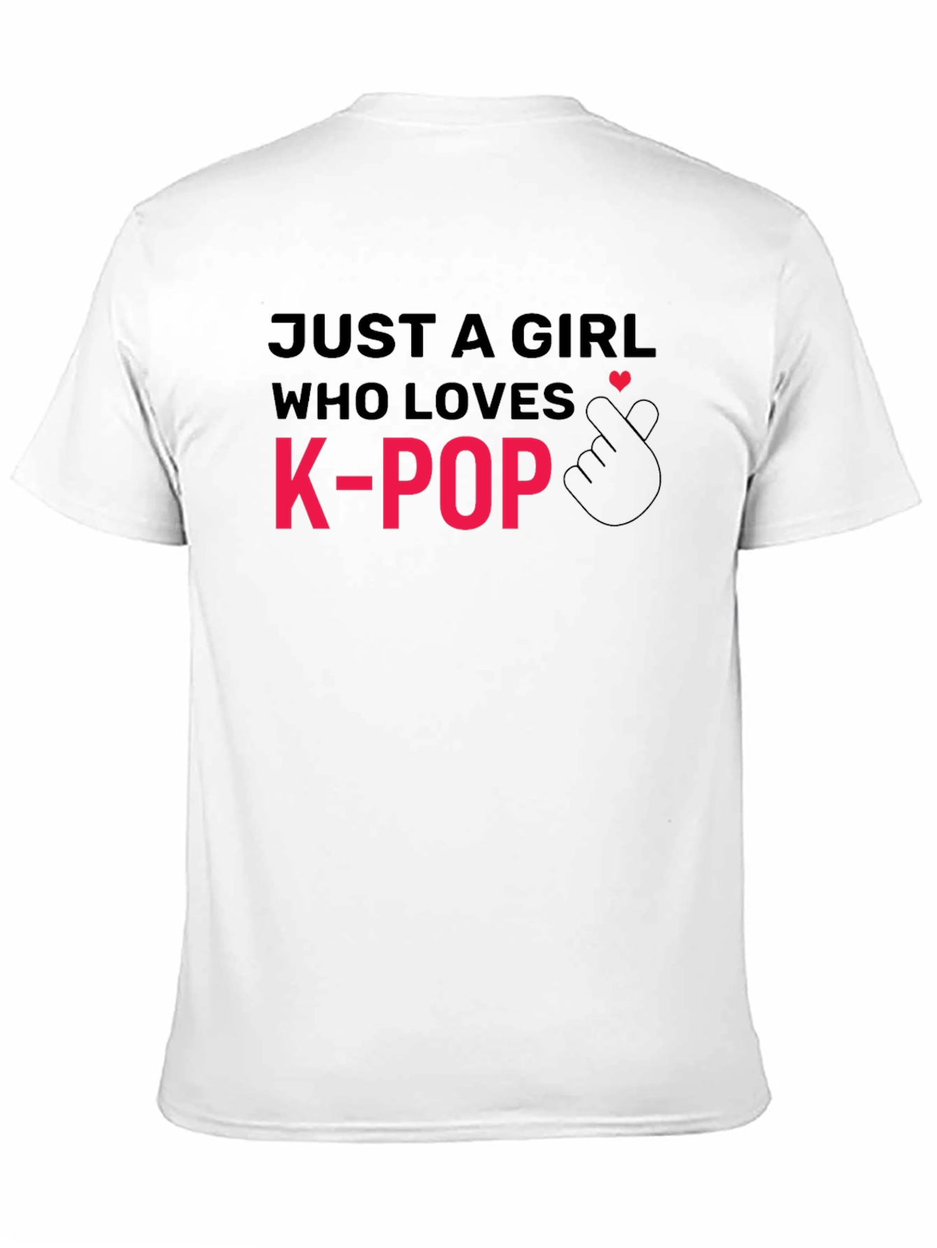 Just a Girl Who Loves K-Pop Black T-Shirt