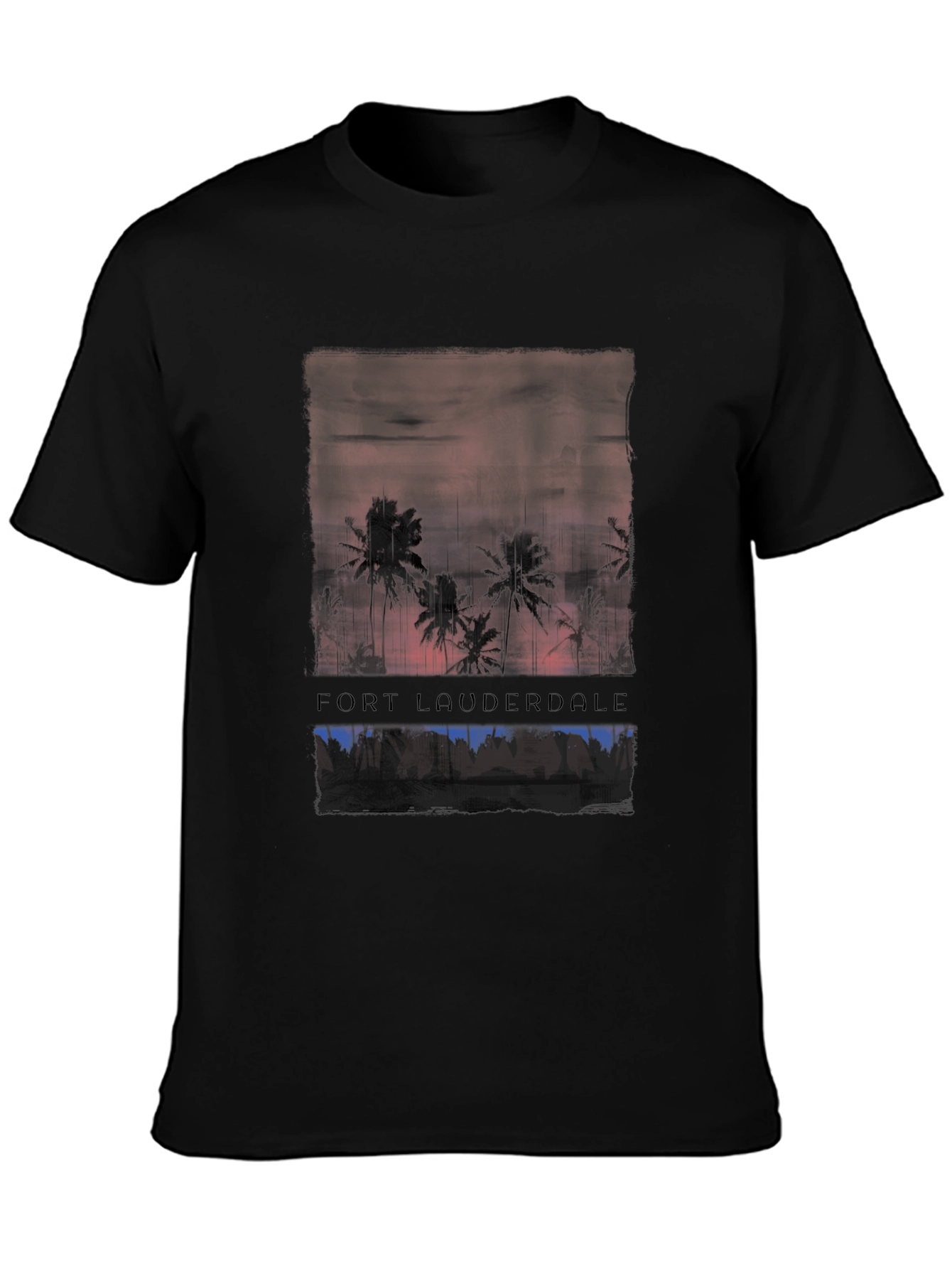 Fort Lauderdale Palm Sunset Graphic Tee