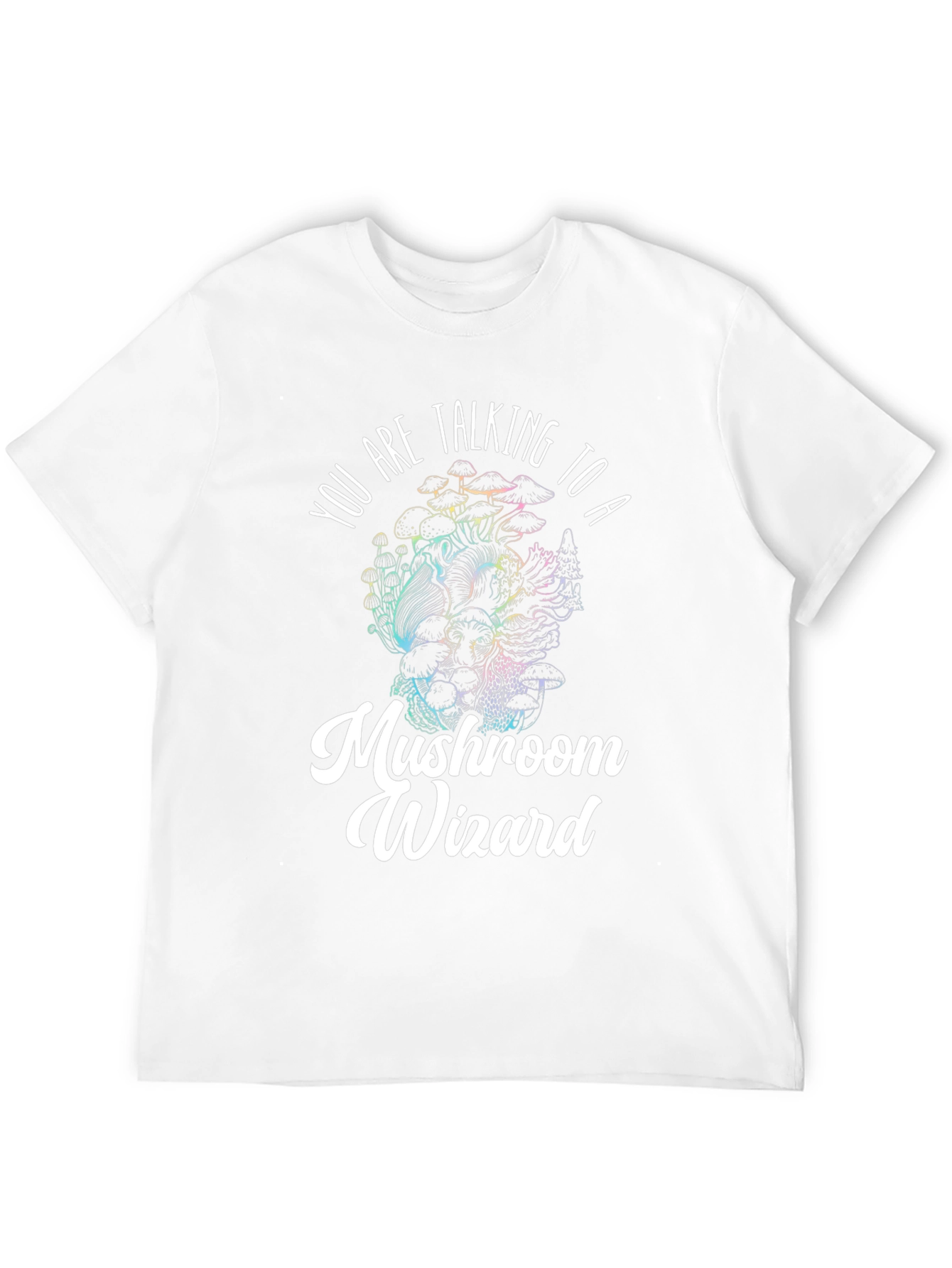 Mushroom Wizard Graphic Tee - Black Novelty T-Shirt