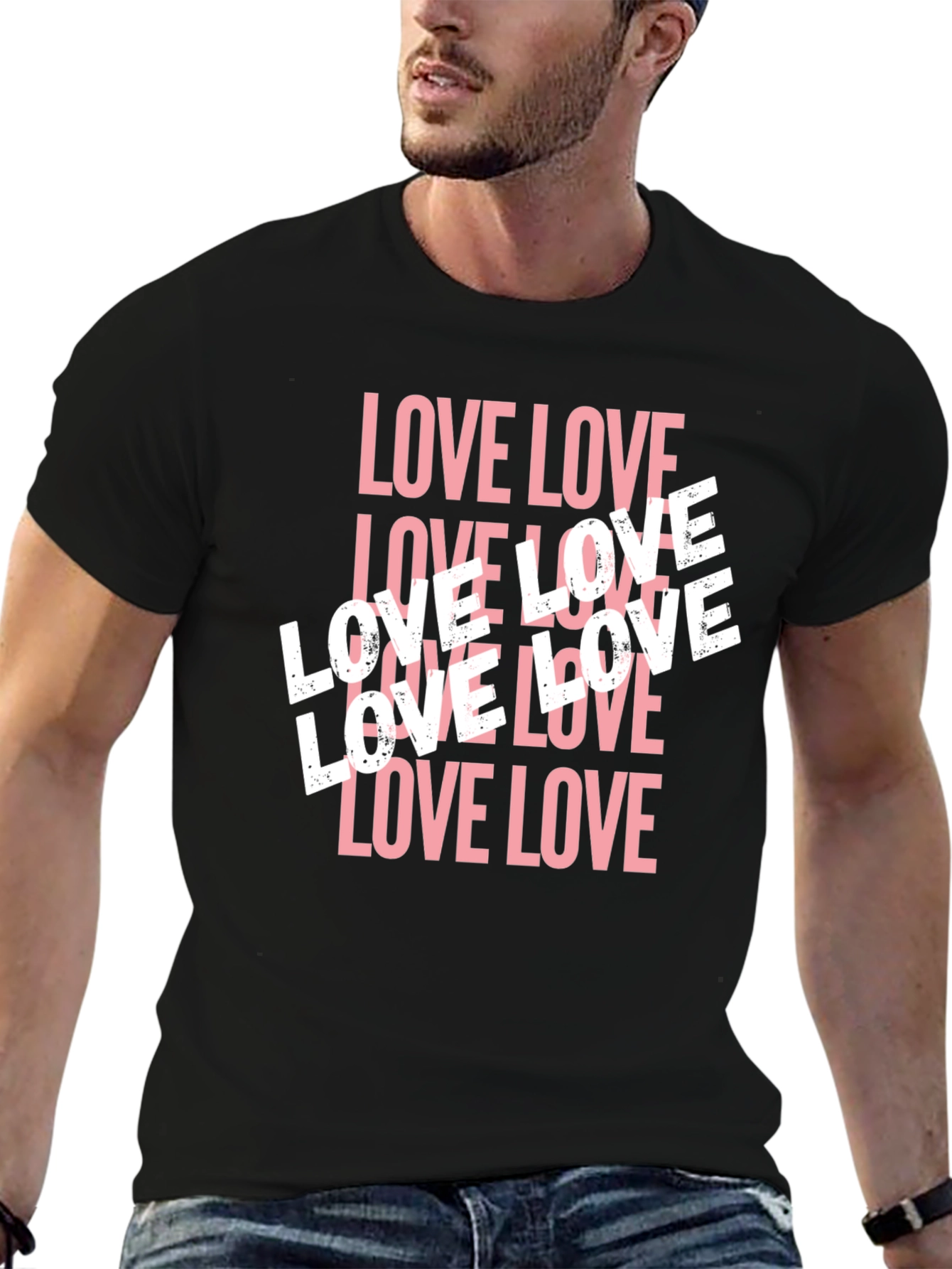 Love Graphic Tee - Stylish Black T-Shirt