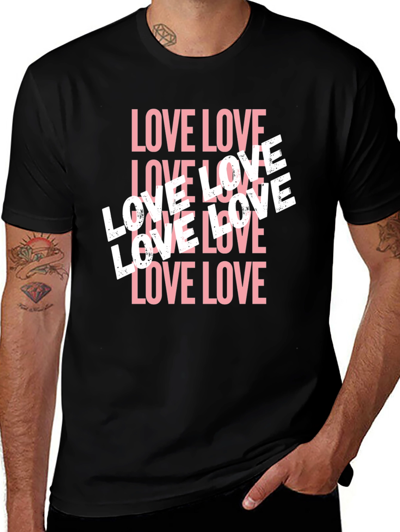 Love Graphic Tee - Stylish Black T-Shirt