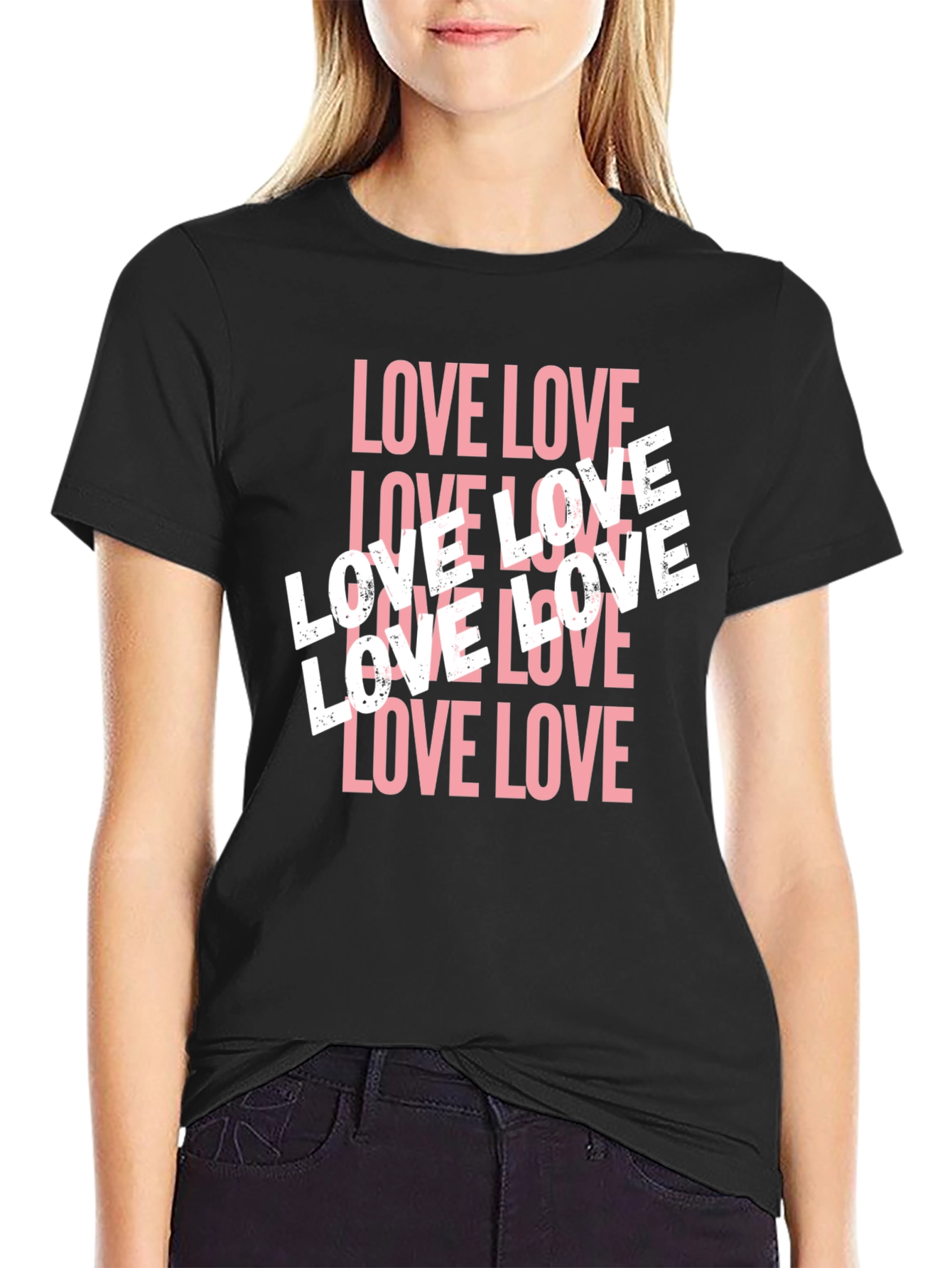 Love Graphic Tee - Stylish Black T-Shirt
