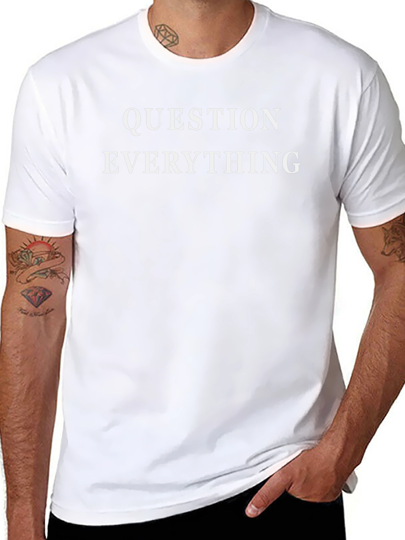 Question Everything Graphic Tee - Mens Black T-Shirt
