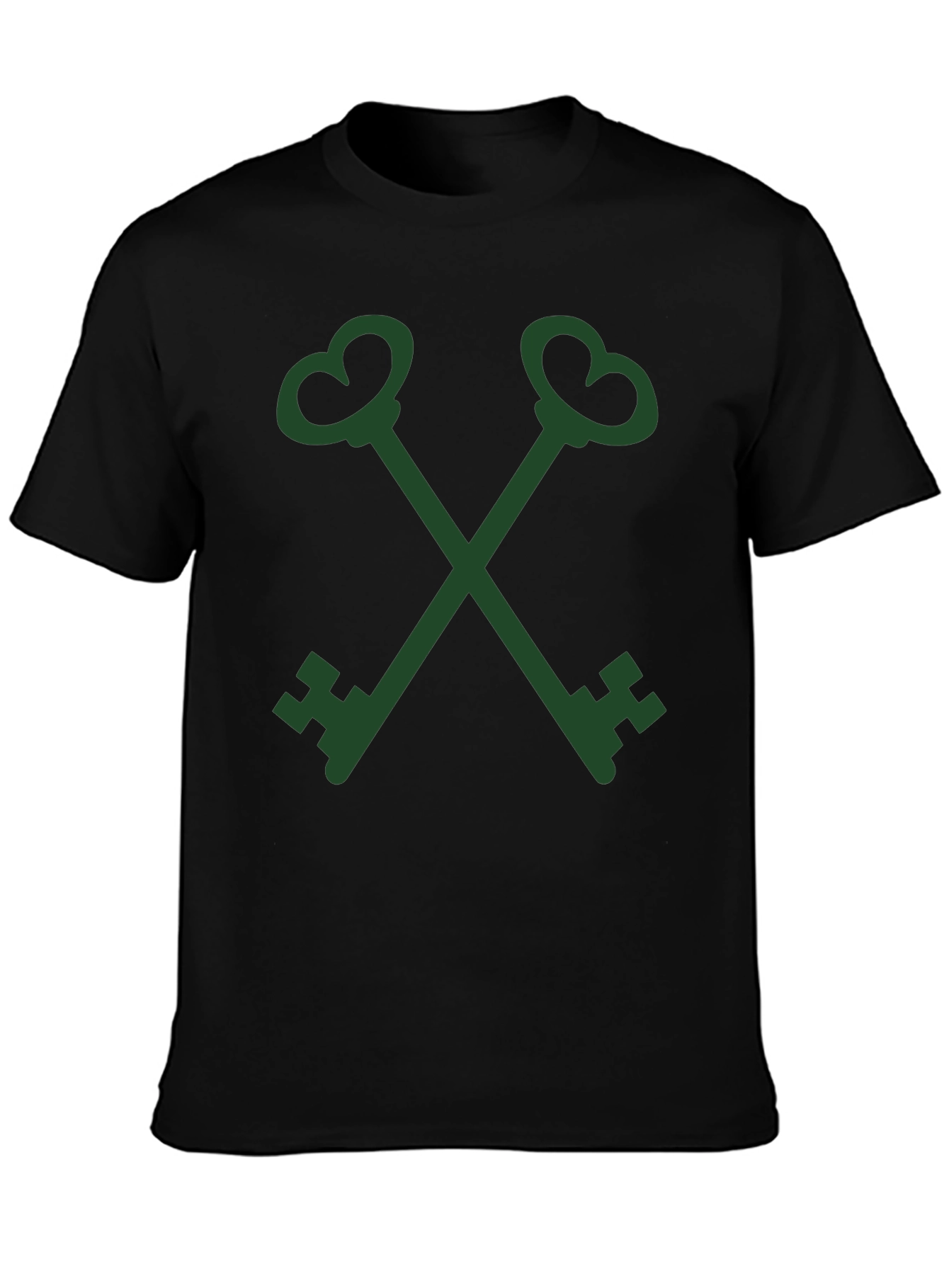 Crossed Keys Graphic Tee - Black Casual Shirt
