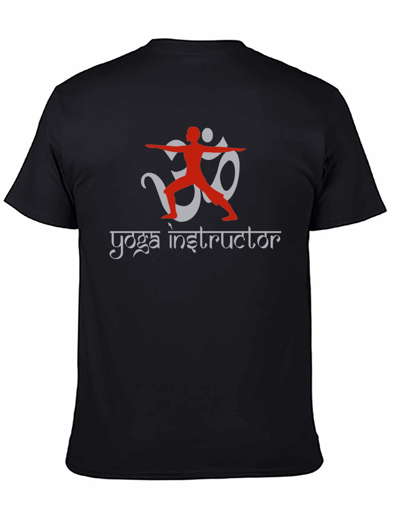 Yoga Instructor Black T-Shirt Om Design