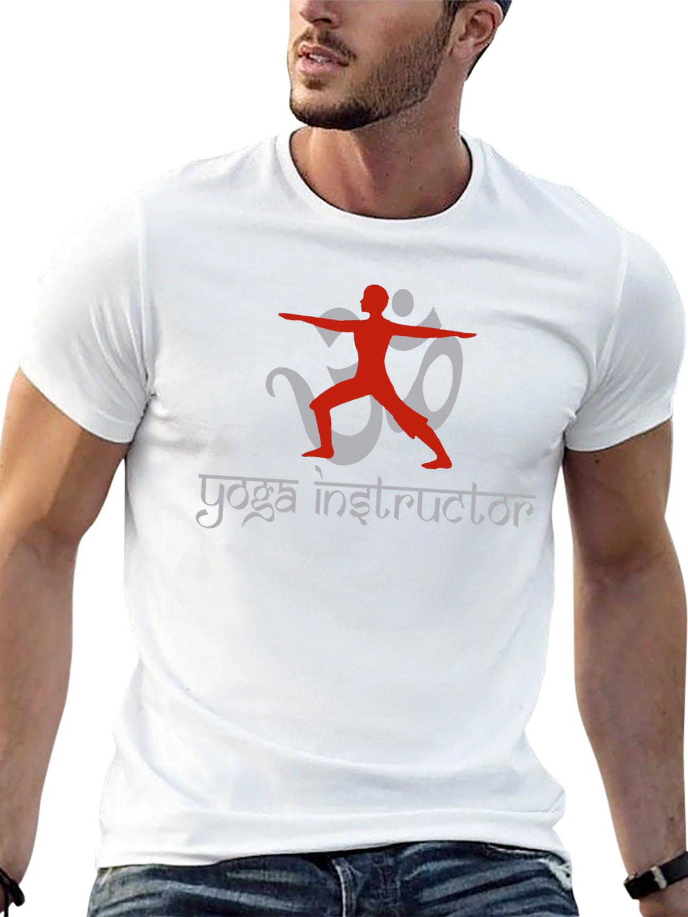 Yoga Instructor Black T-Shirt Om Design