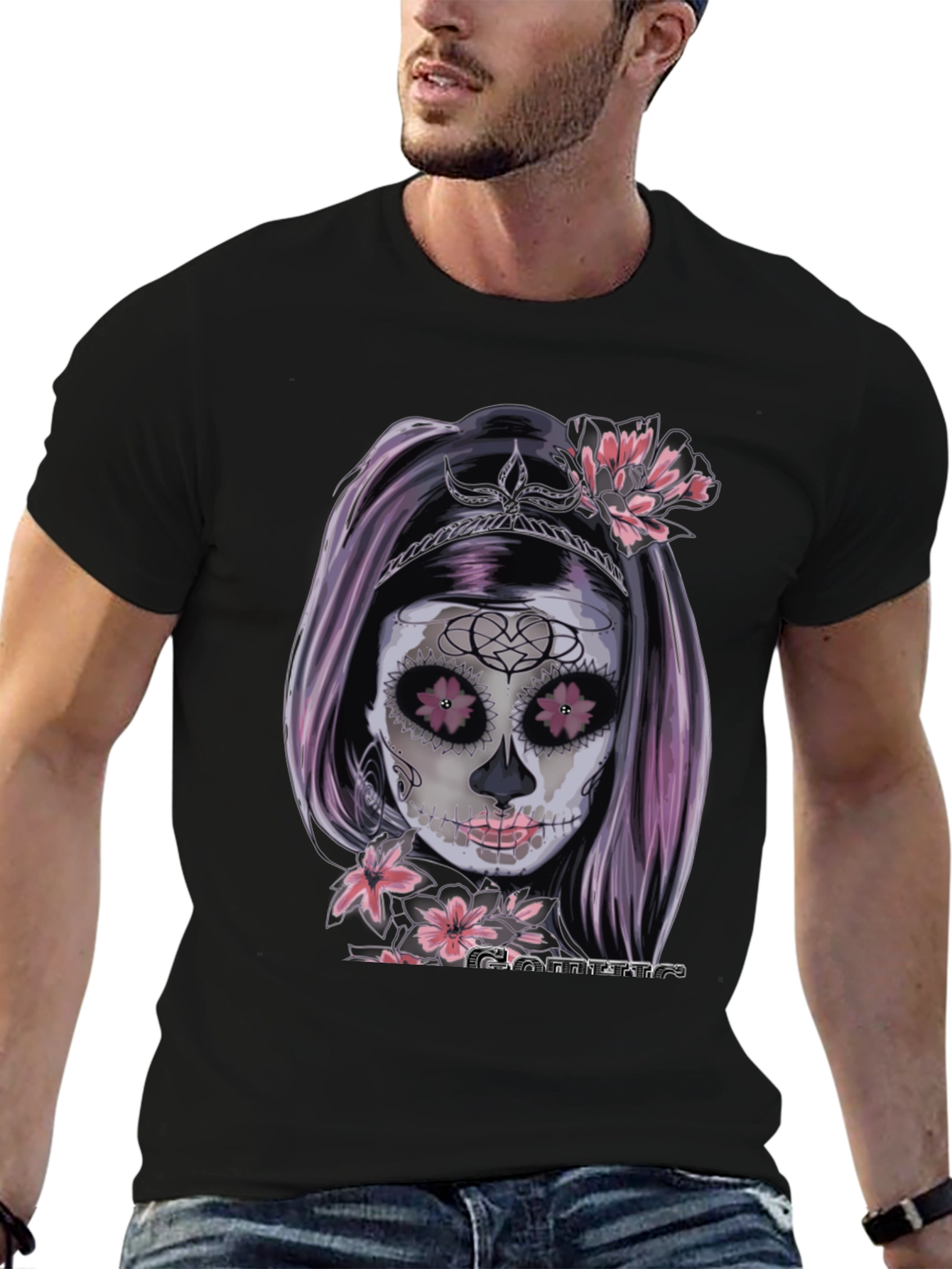 Sugar Skull Woman T-Shirt - Gothic Tee