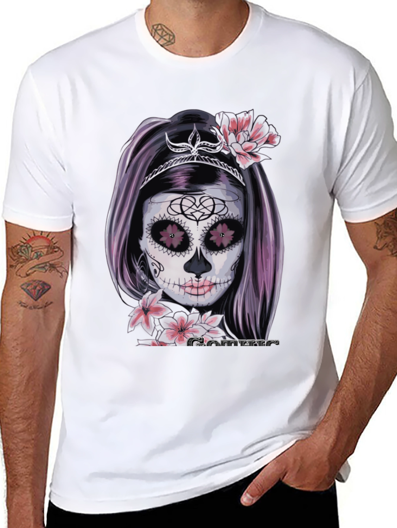 Sugar Skull Woman T-Shirt - Gothic Tee
