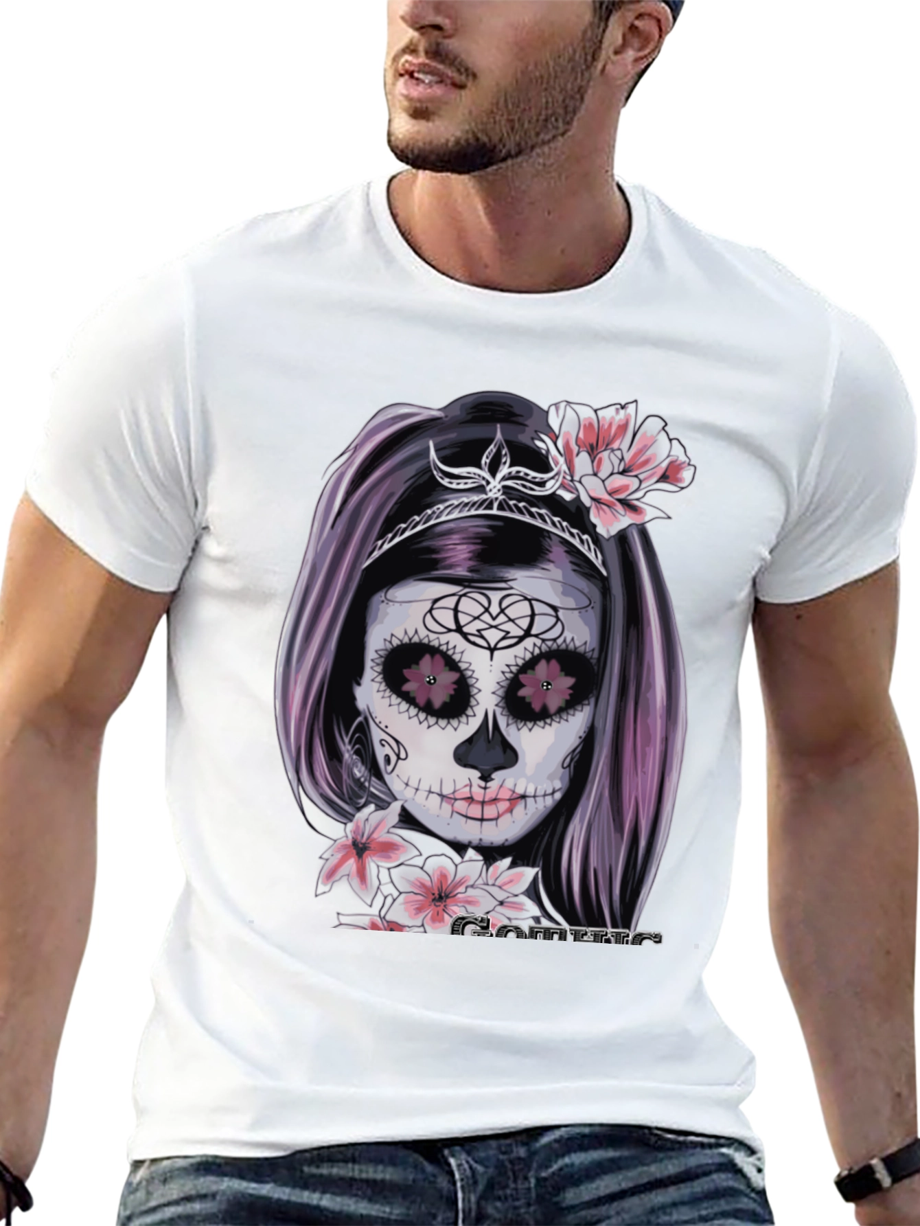 Sugar Skull Woman T-Shirt - Gothic Tee