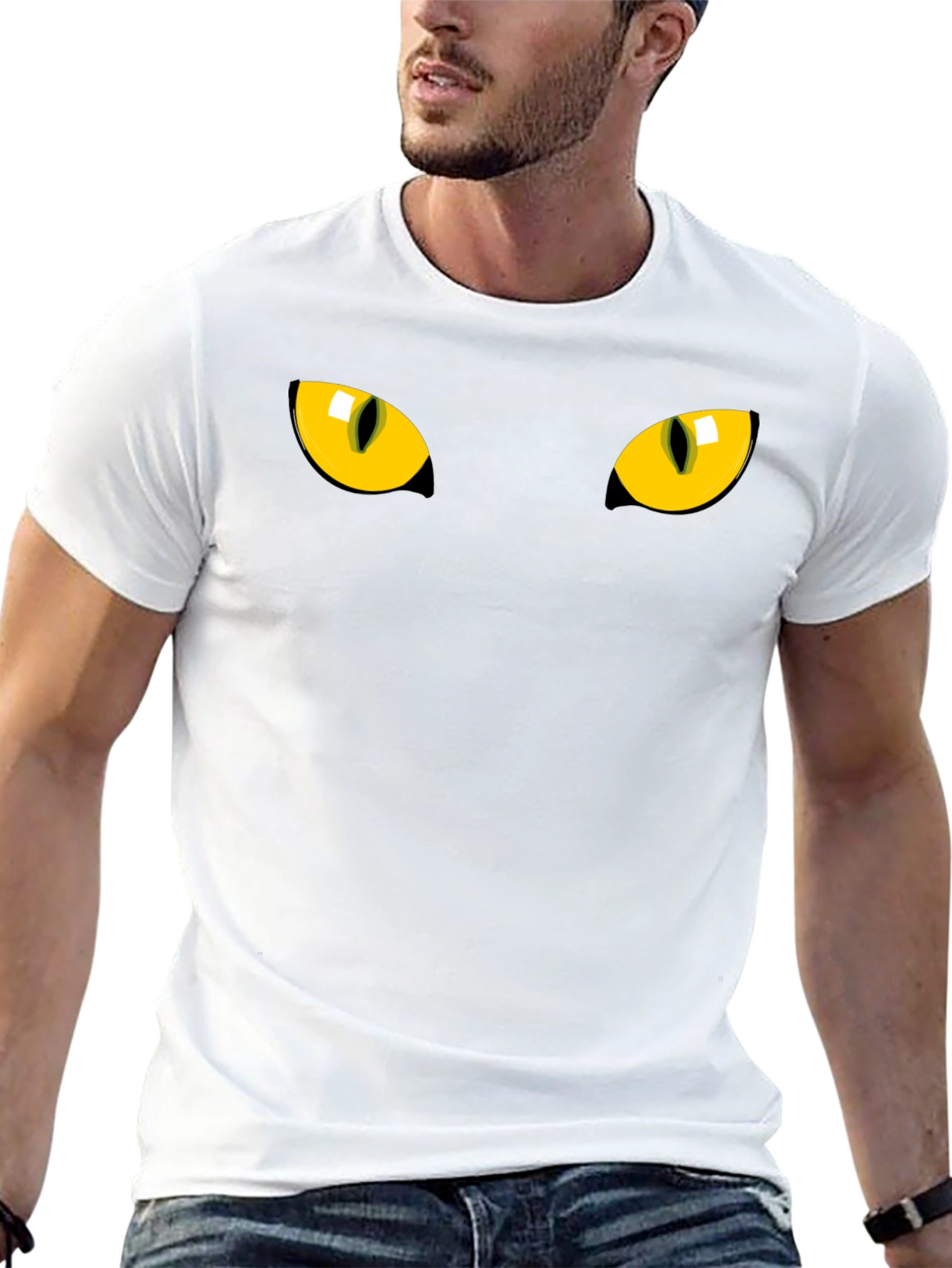 Black Cat Eyes Graphic T-Shirt