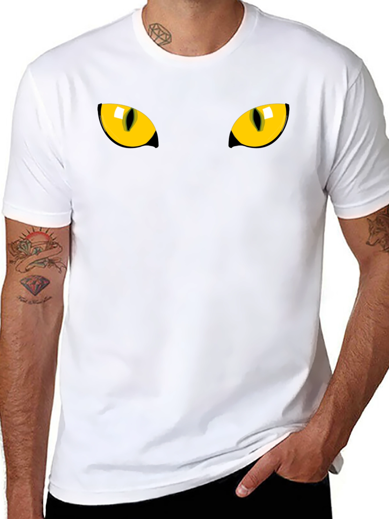 Black Cat Eyes Graphic T-Shirt