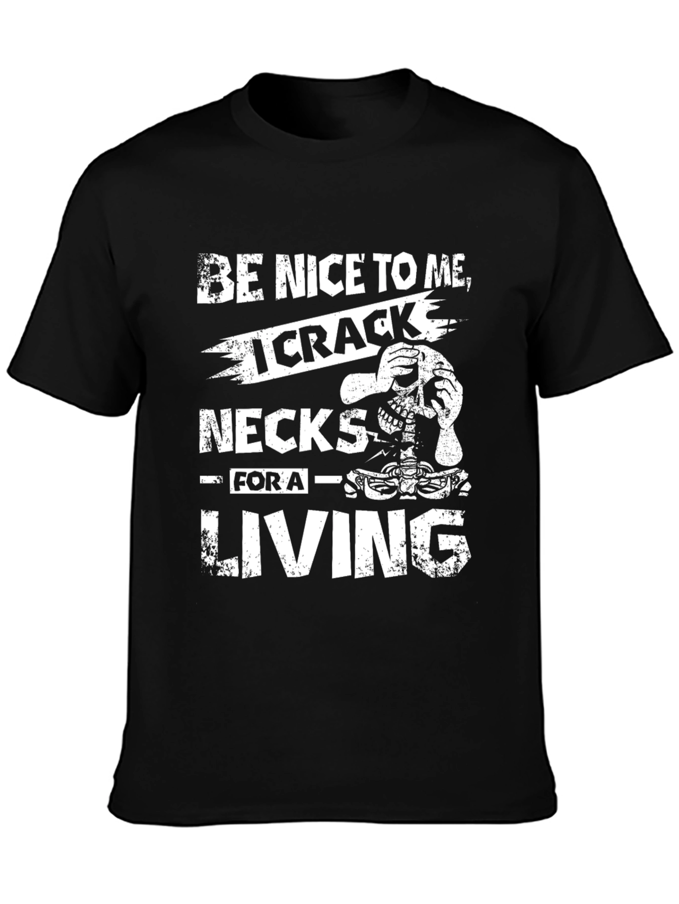 Cracked Necks T-Shirt - Funny Skeleton Graphic Tee