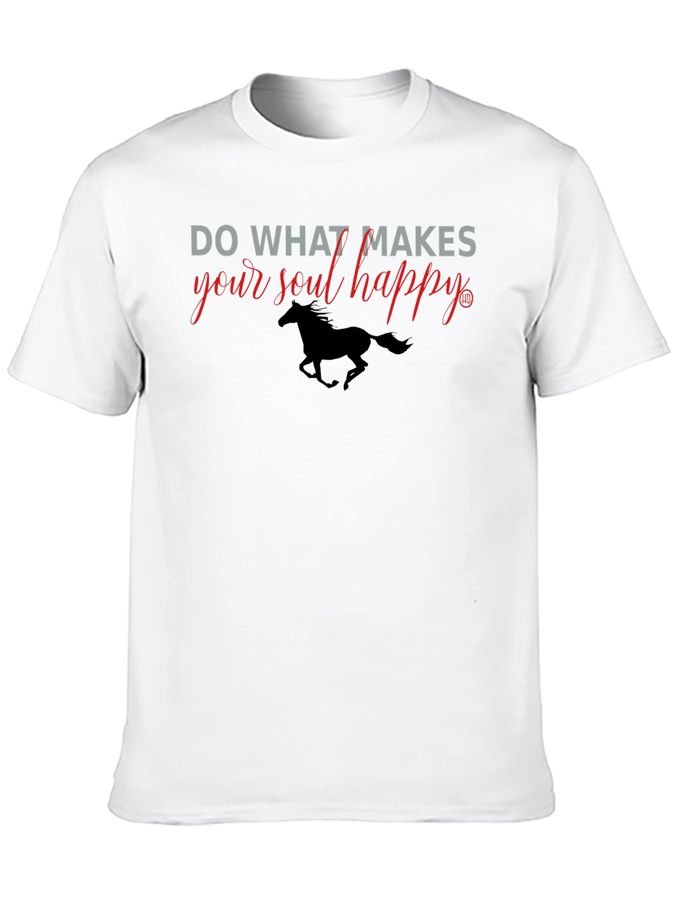 Soul Happy Black Tee - Horse Graphic