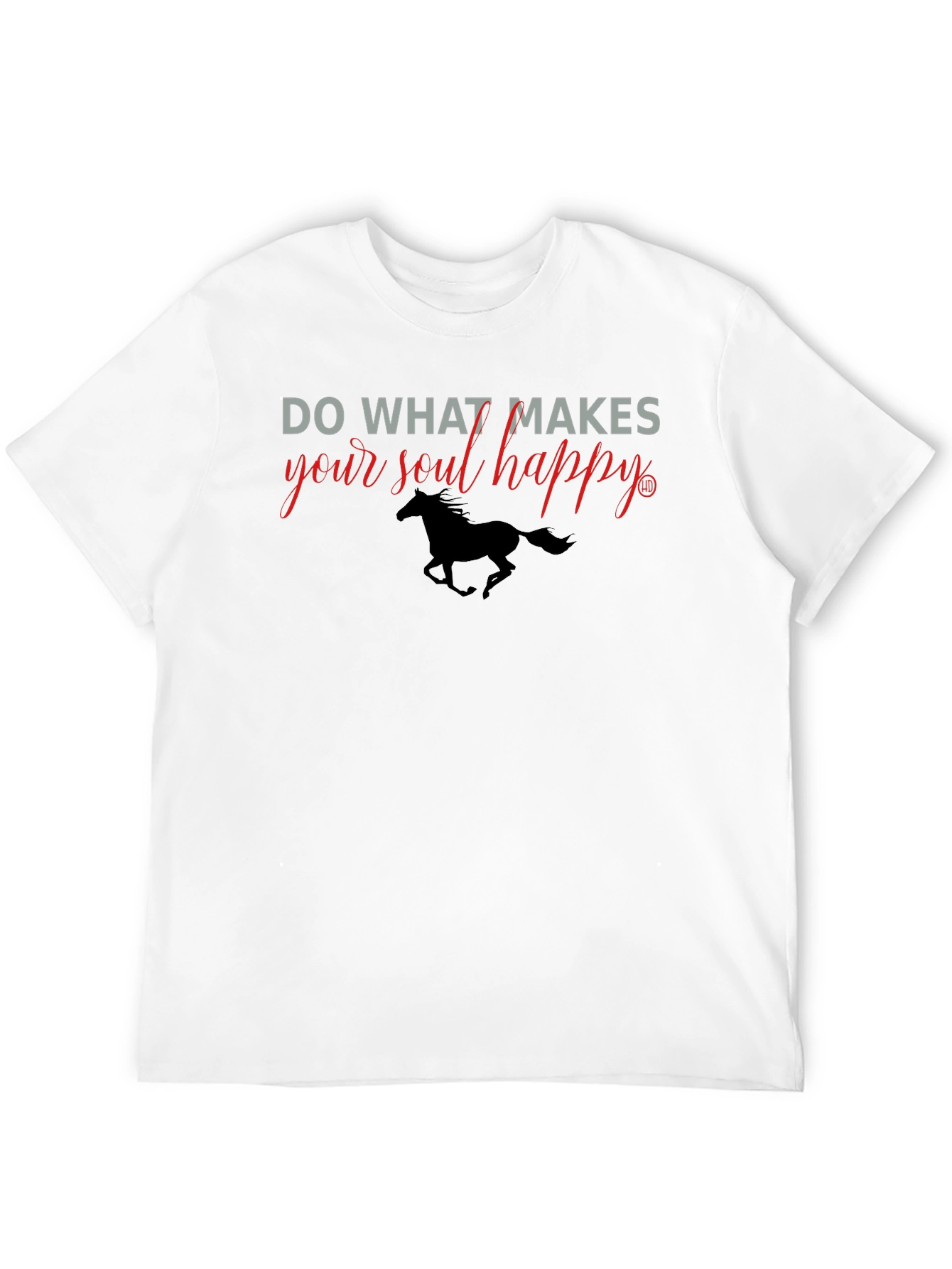 Soul Happy Black Tee - Horse Graphic