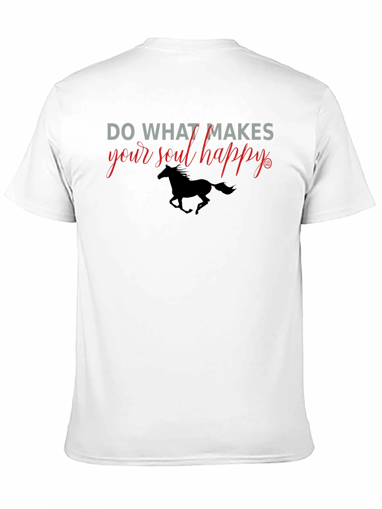 Soul Happy Black Tee - Horse Graphic