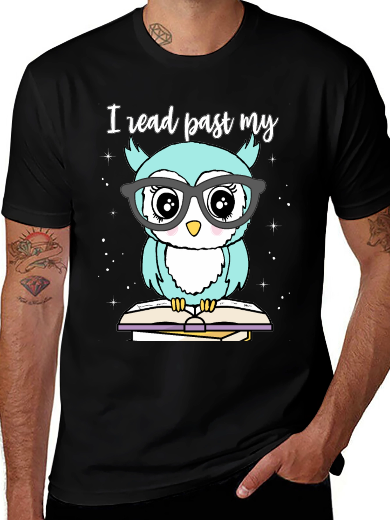 Owl Reading T-Shirt | Book Lover Tee