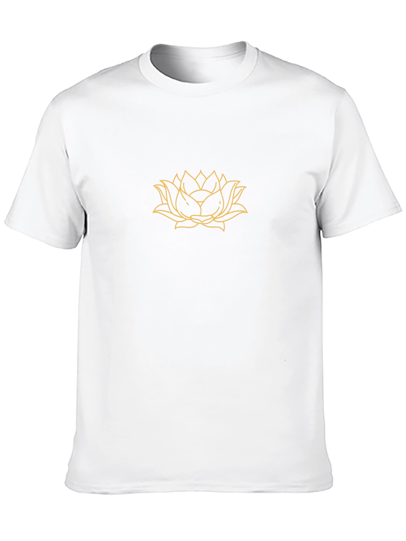 Lotus Flower Graphic T-Shirt - Stylish Black Tee