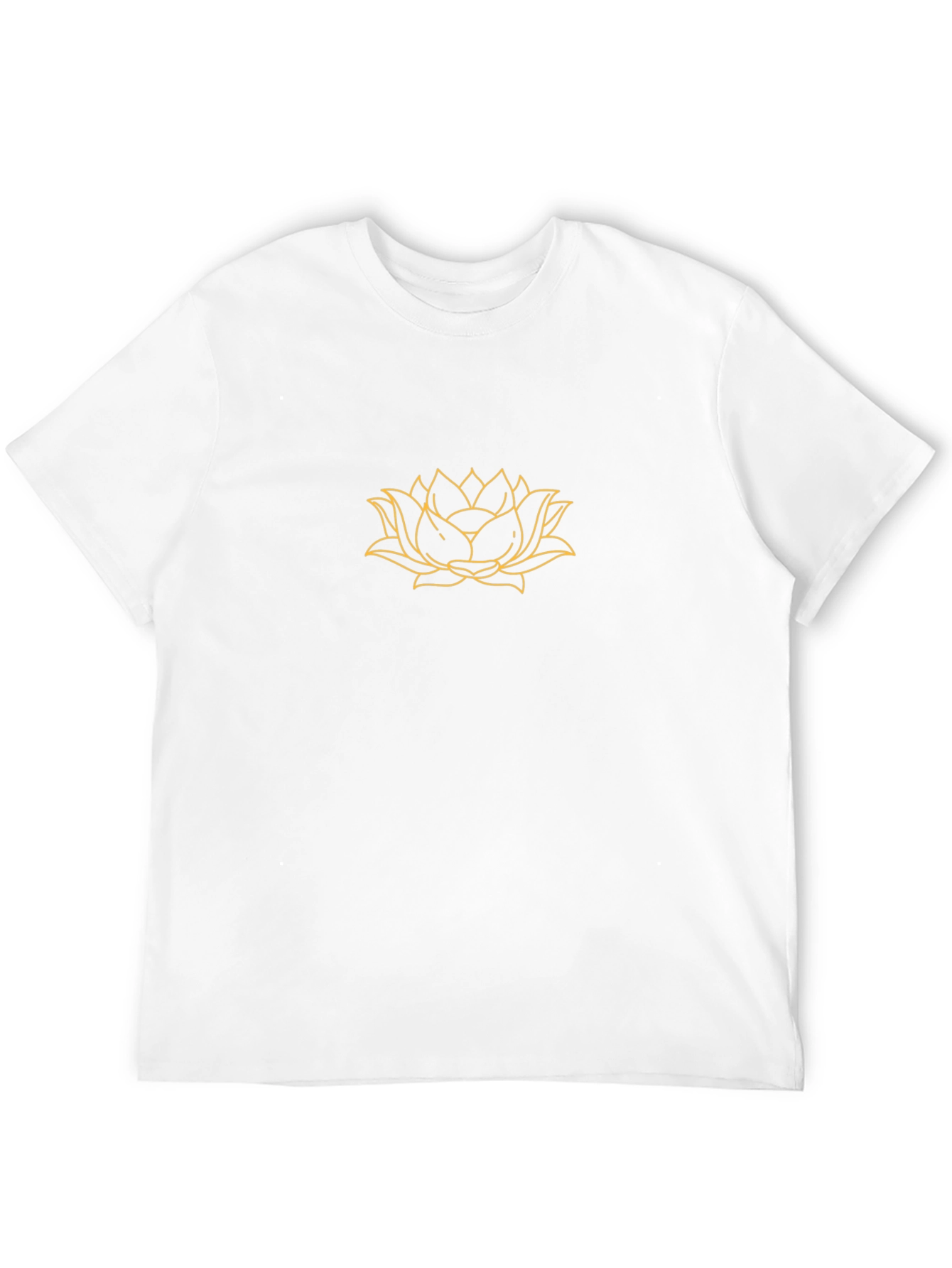 Lotus Flower Graphic T-Shirt - Stylish Black Tee