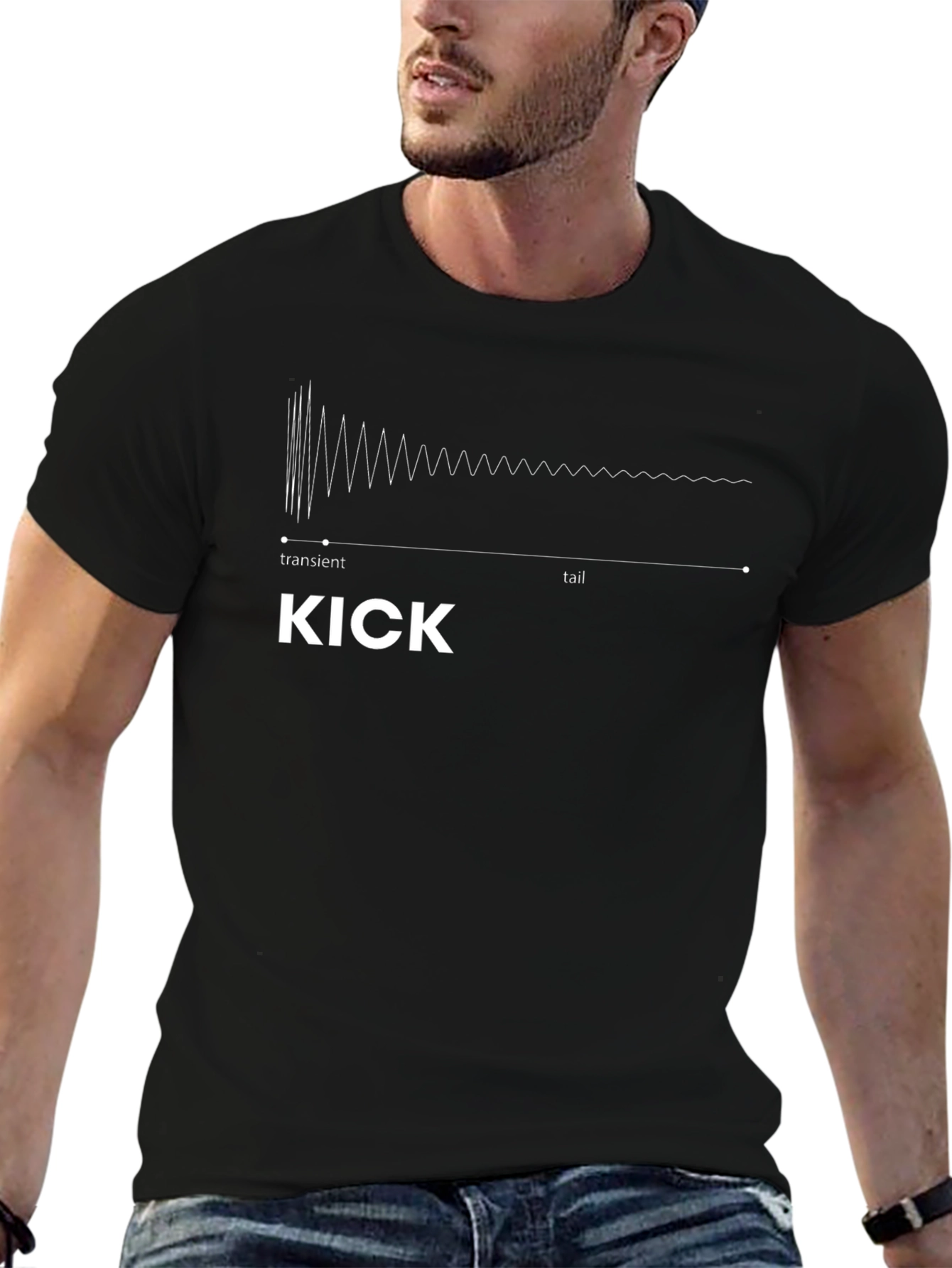 KICK Sound Wave T-Shirt - Music Producer Tee