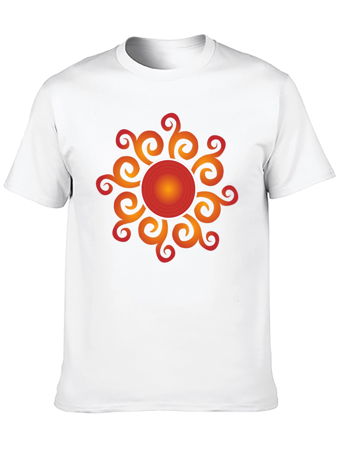 Radiant Sunburst Graphic Tee - Stylish Black Cotton T-Shirt