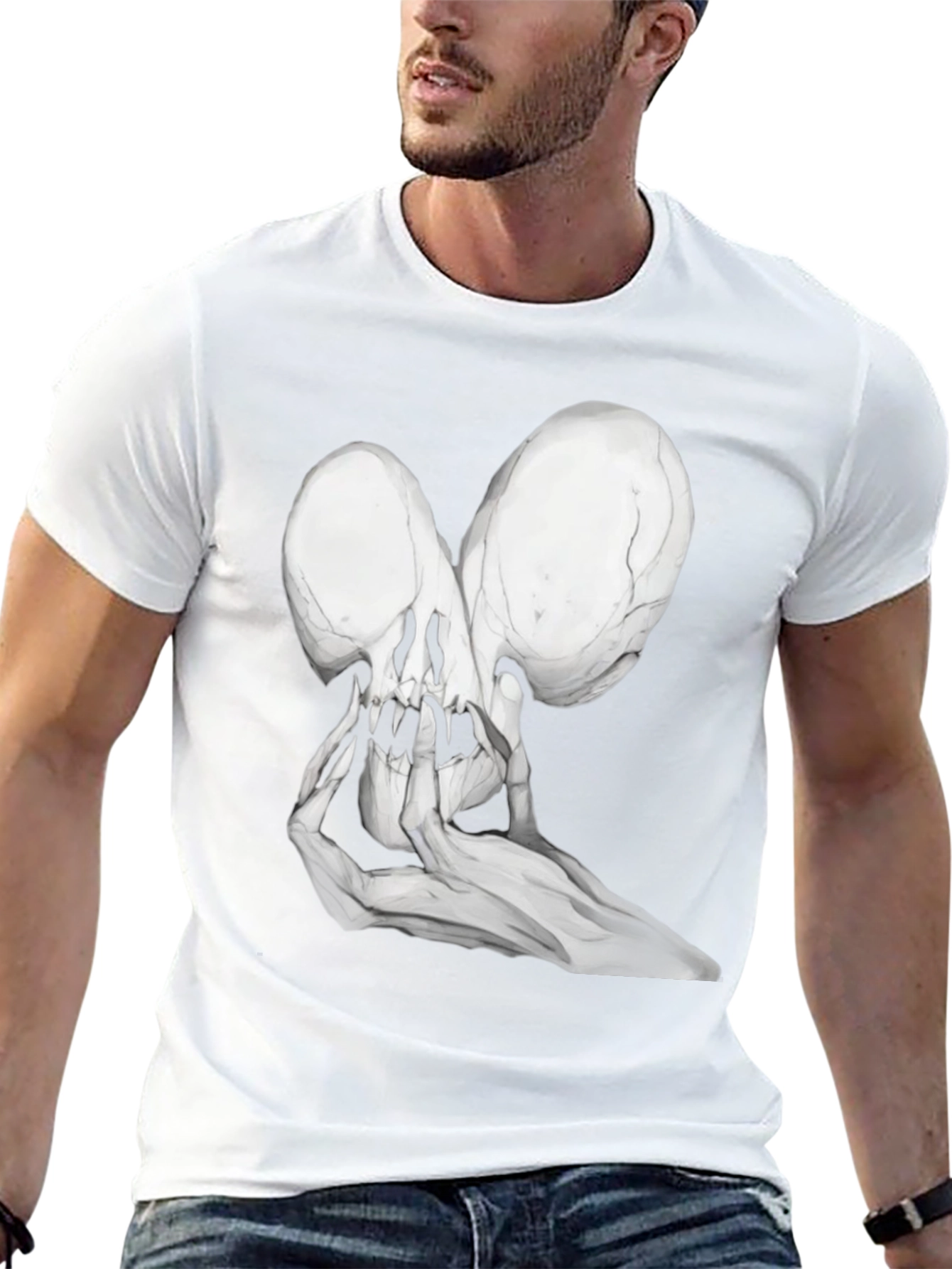 Skull Hands Black T-Shirt