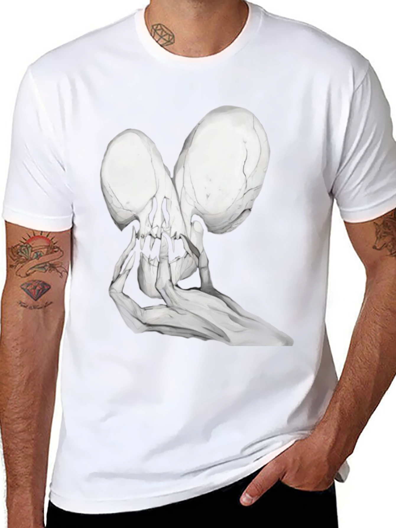 Skull Hands Black T-Shirt