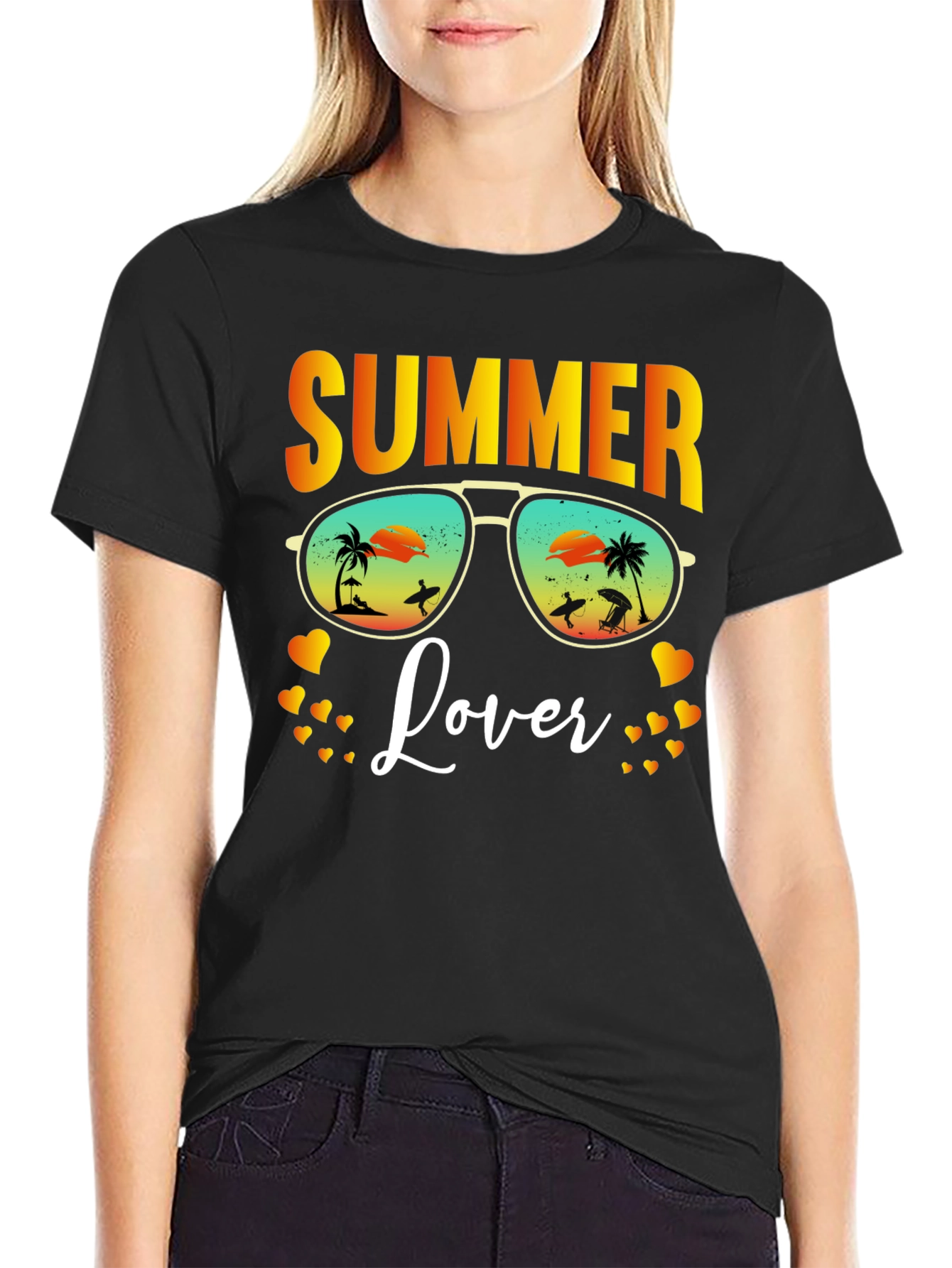Summer Lover T-Shirt Beach Sunglasses Vacation Tee