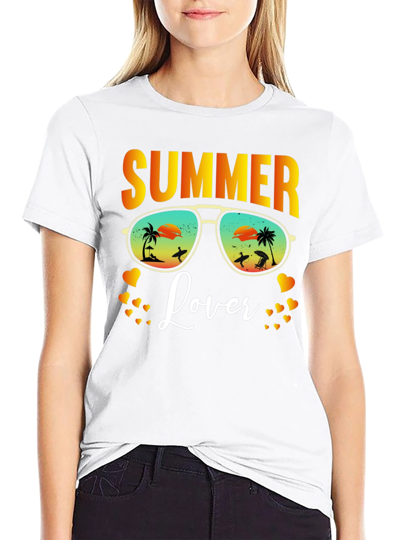 Summer Lover T-Shirt Beach Sunglasses Vacation Tee