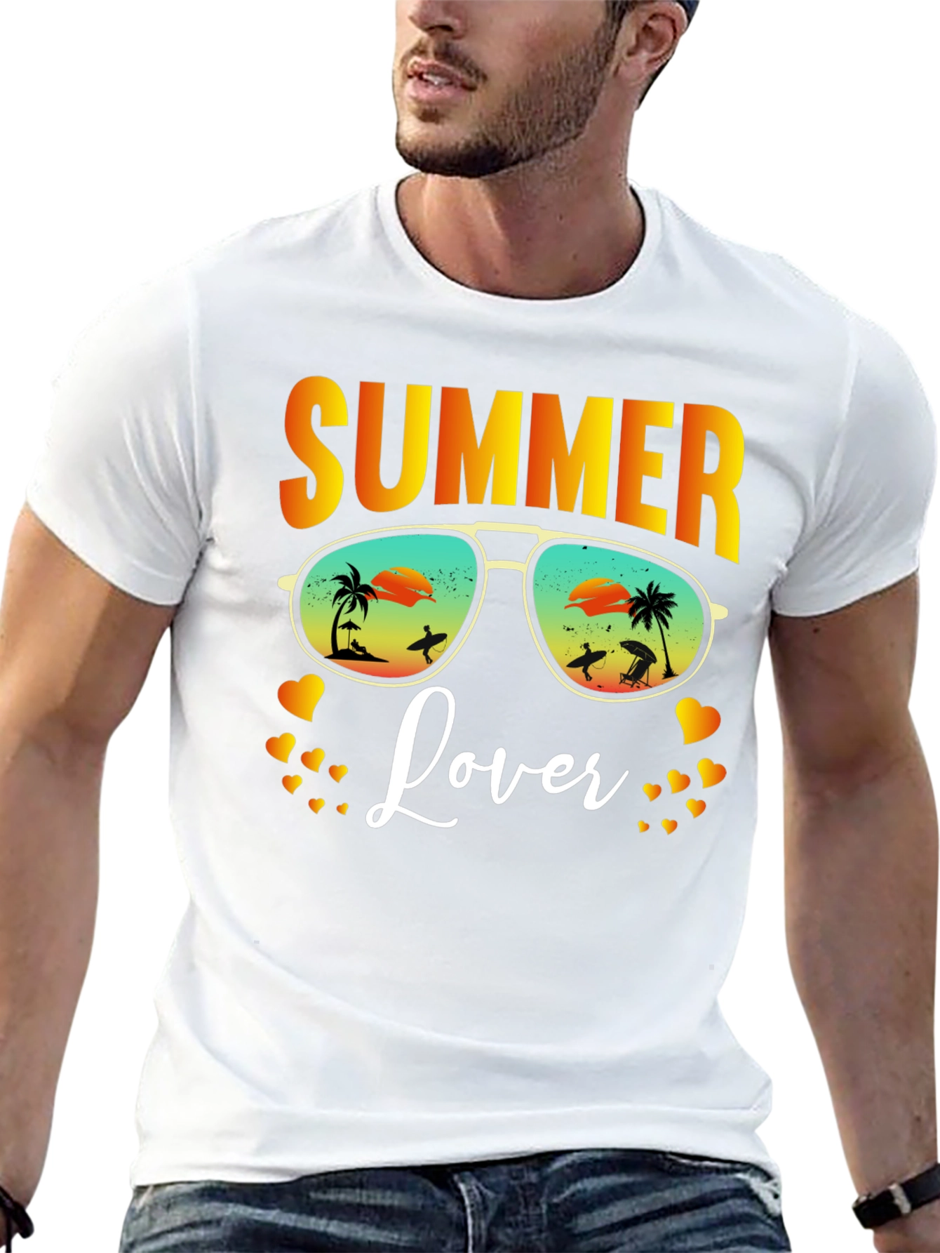 Summer Lover T-Shirt Beach Sunglasses Vacation Tee