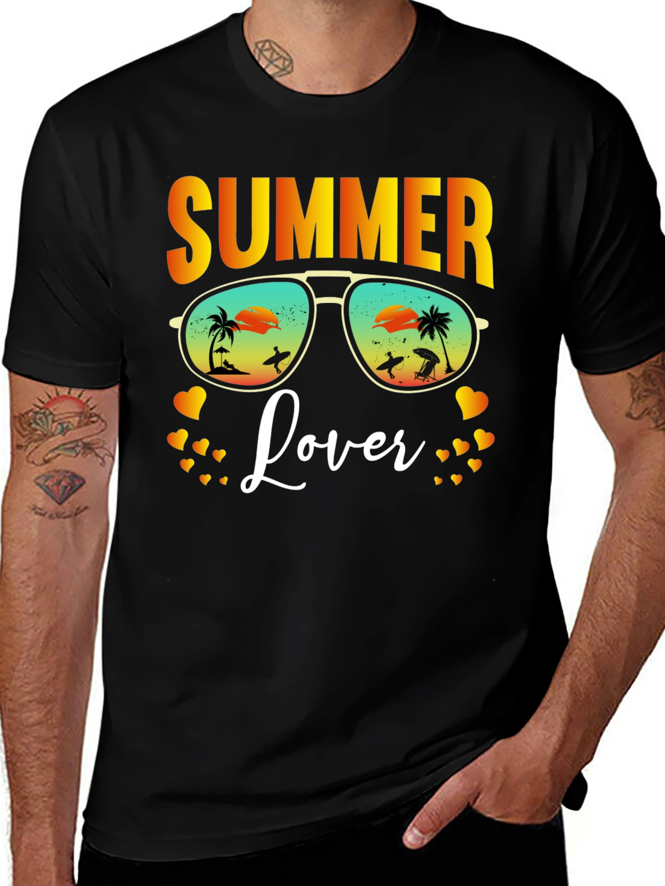 Summer Lover T-Shirt Beach Sunglasses Vacation Tee