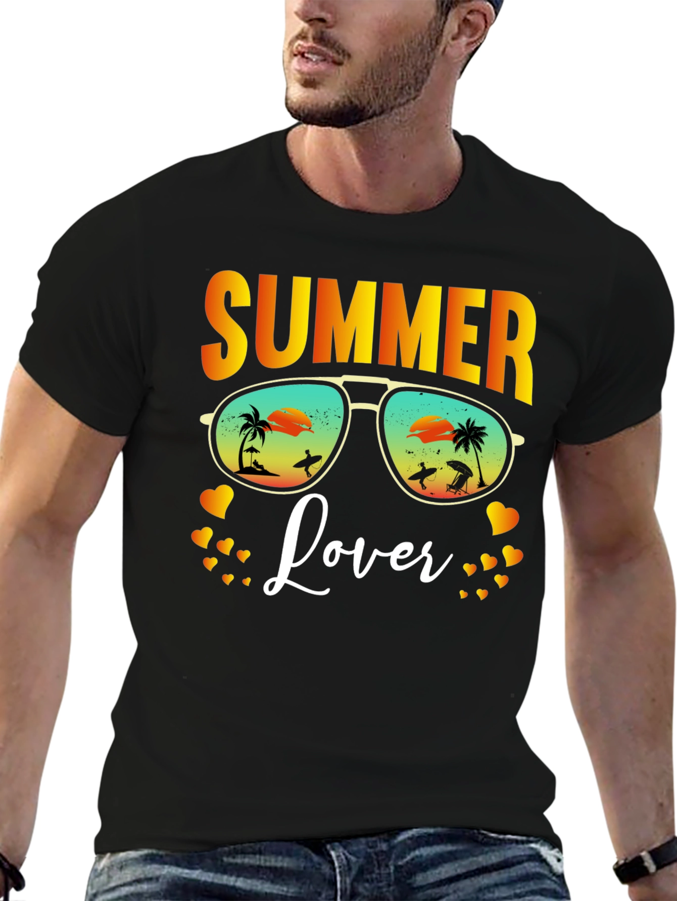 Summer Lover T-Shirt Beach Sunglasses Vacation Tee