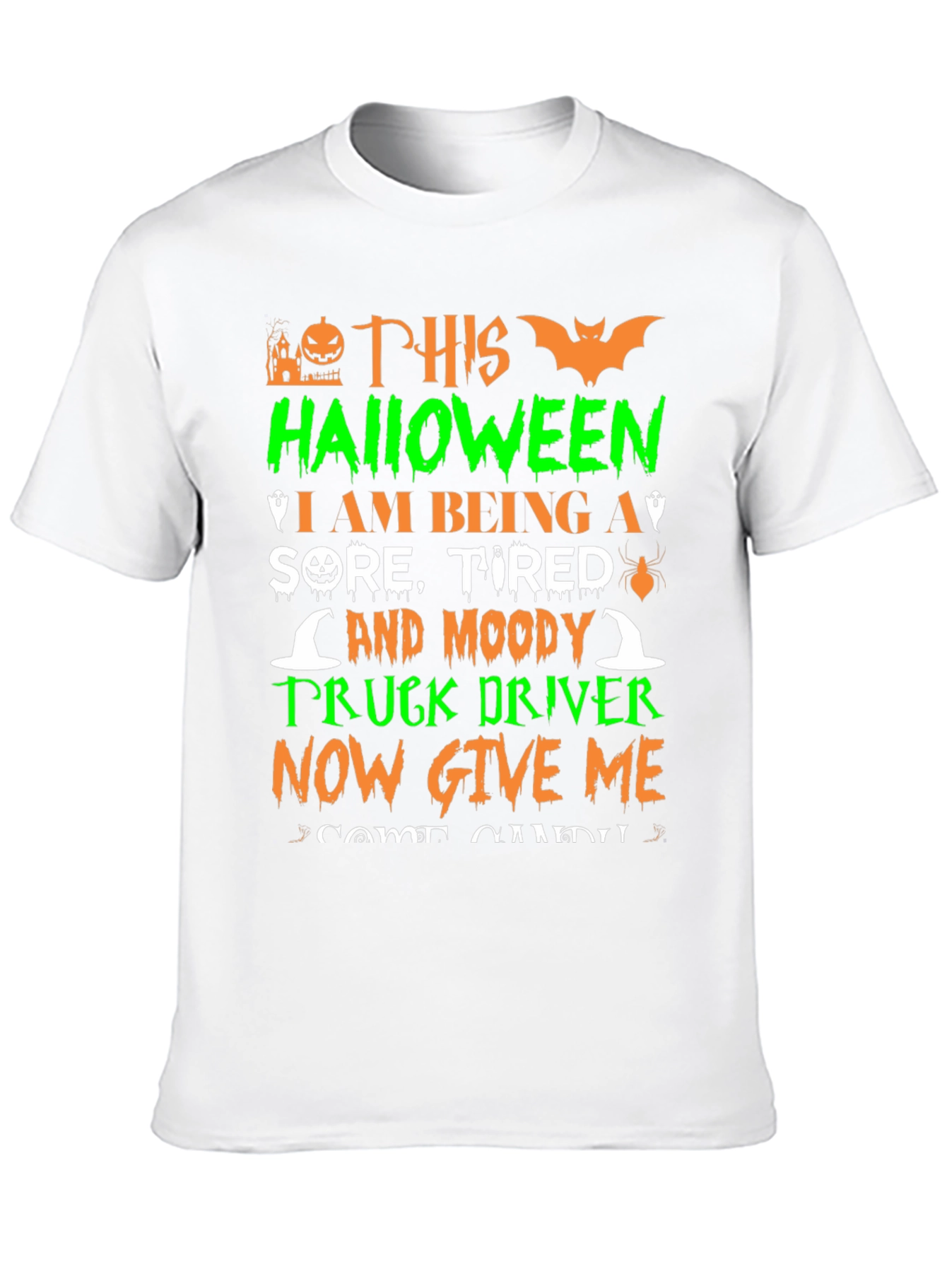 Halloween Sore Tired Truck Driver T-Shirt